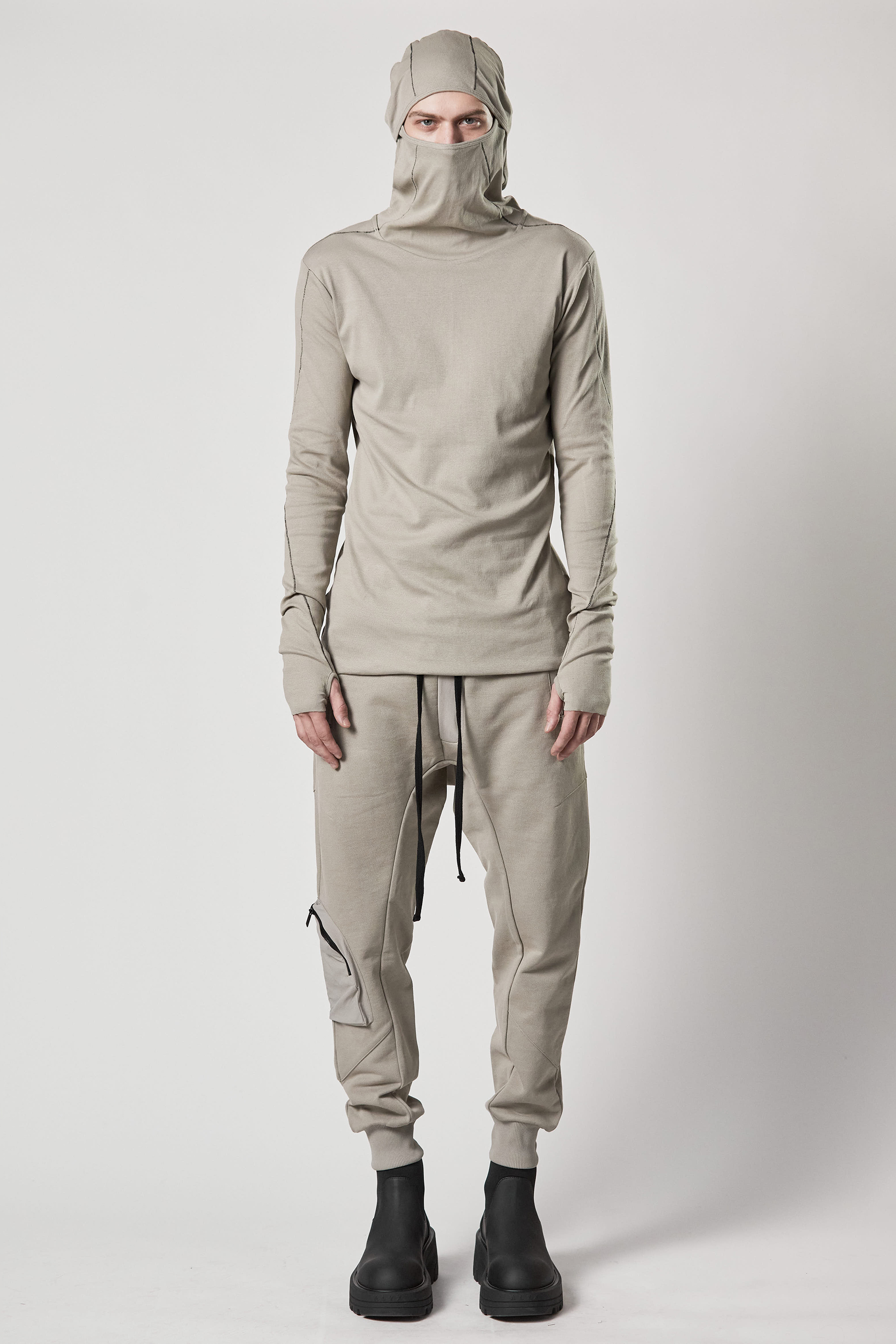 THOM KROM Drop Crotch Cotton Jersey Pants