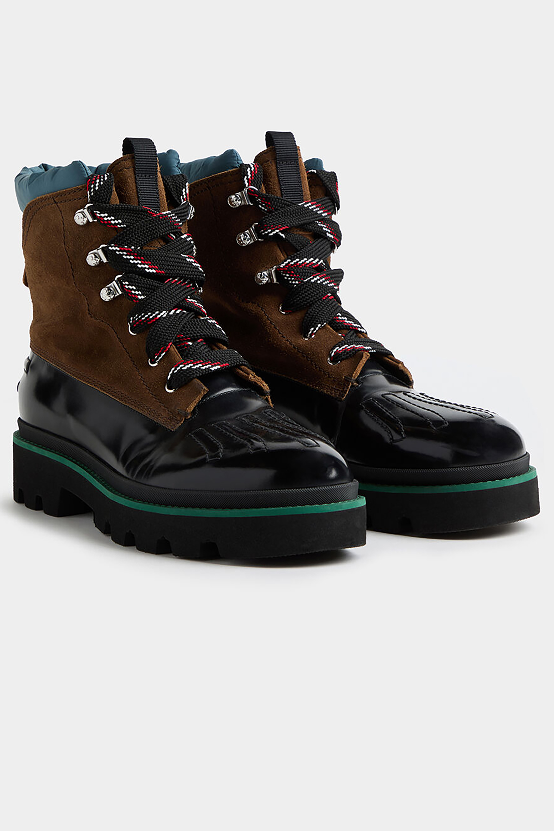 DSQUARED2 Leather & Suede Urban Hiking Ankle Boots