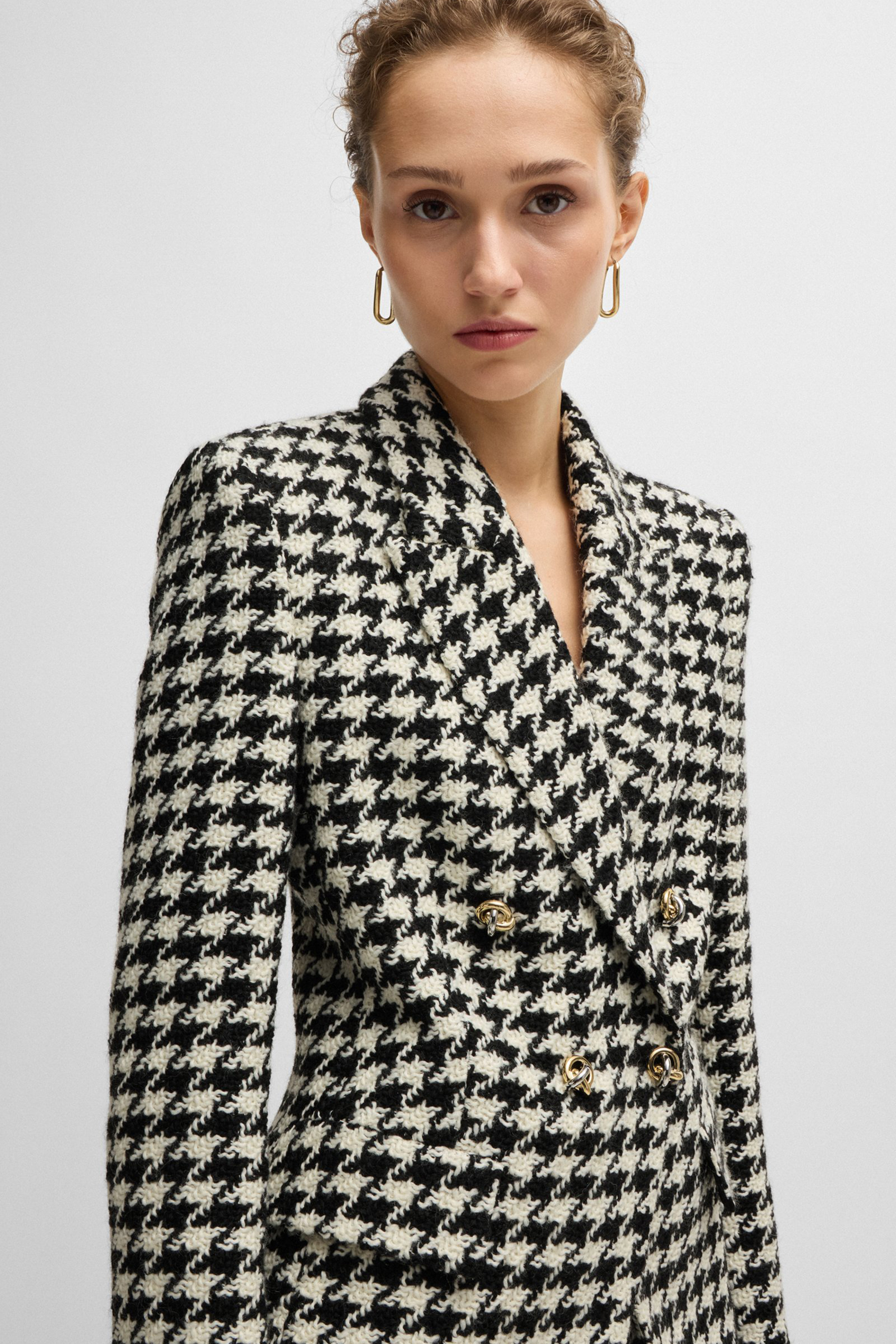 BOSS Houndstooth Wool Blend Blazer Jia