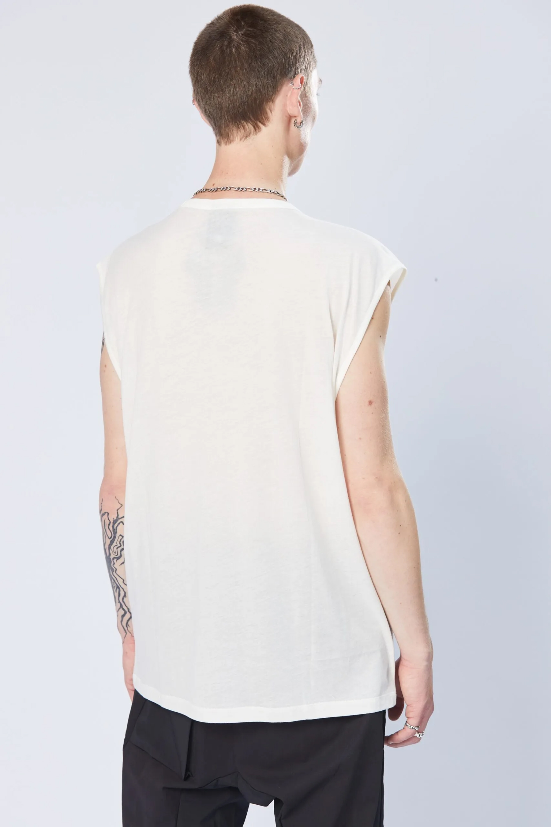 THOM KROM Light Cotton V-Neck Top