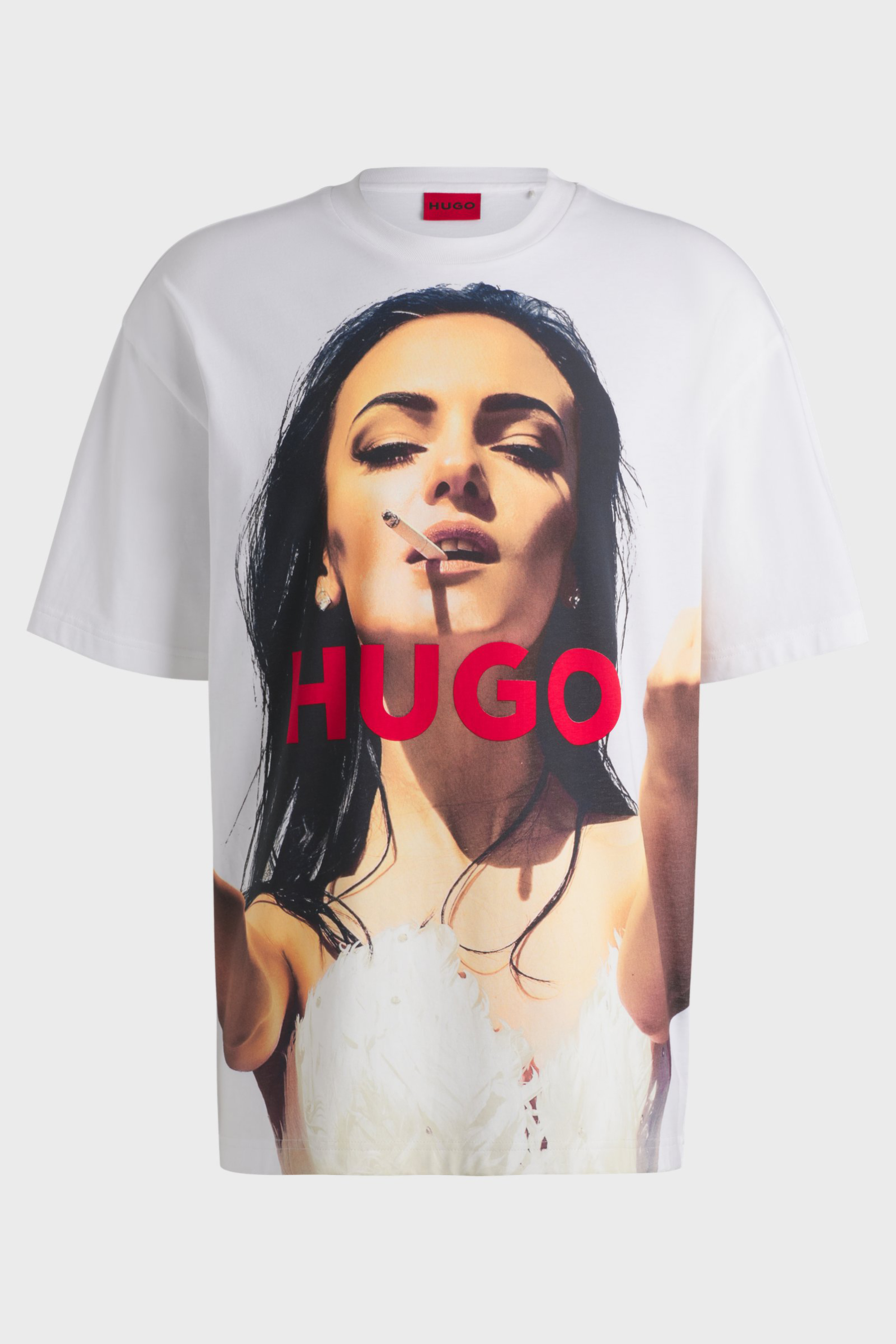 HUGO Oversized Printed Cotton Jersey T-Shirt Duwedie