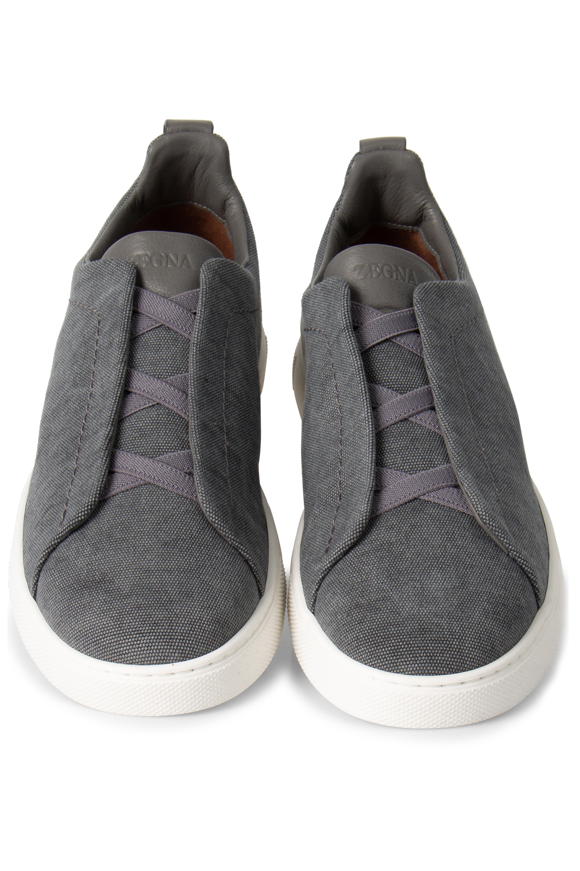 ZEGNA Canvas Sneakers Triple Stitch