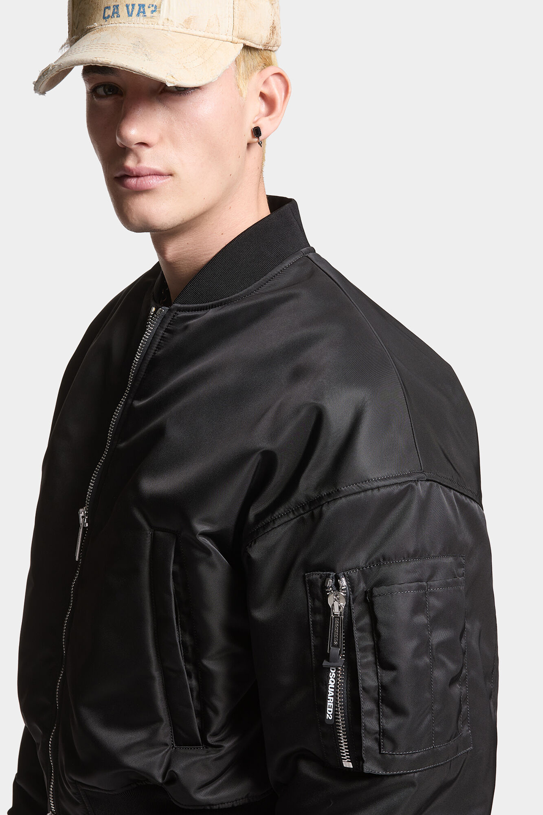 DSQUARED2 Padded Nylon 80's Bomber Jacket