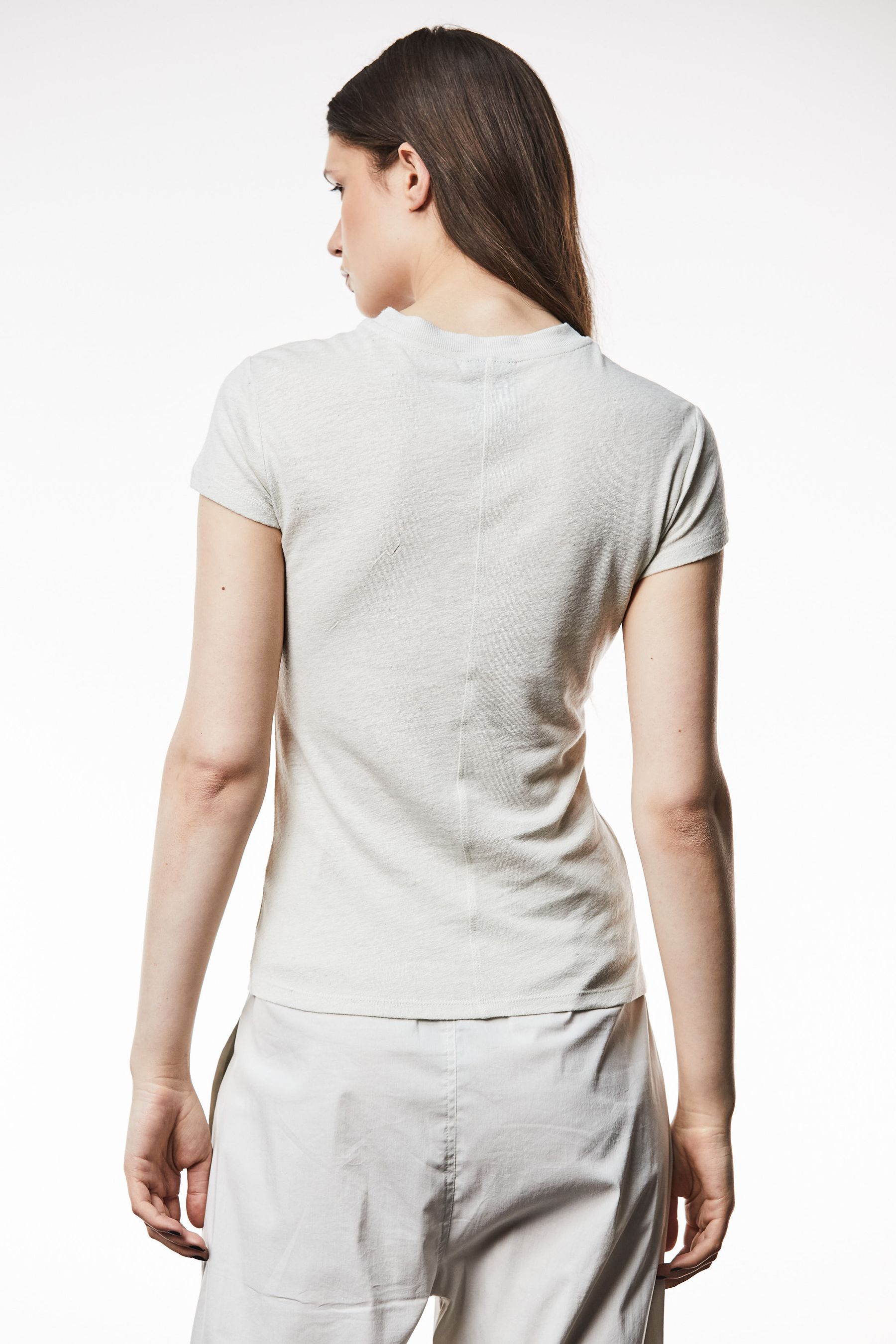 THOM KROM Slim Fit Linen-Viscose Blend T-Shirt