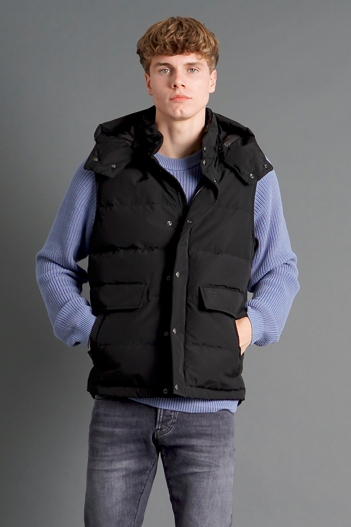 WOOLRICH Hooded Down Vest Aleutian