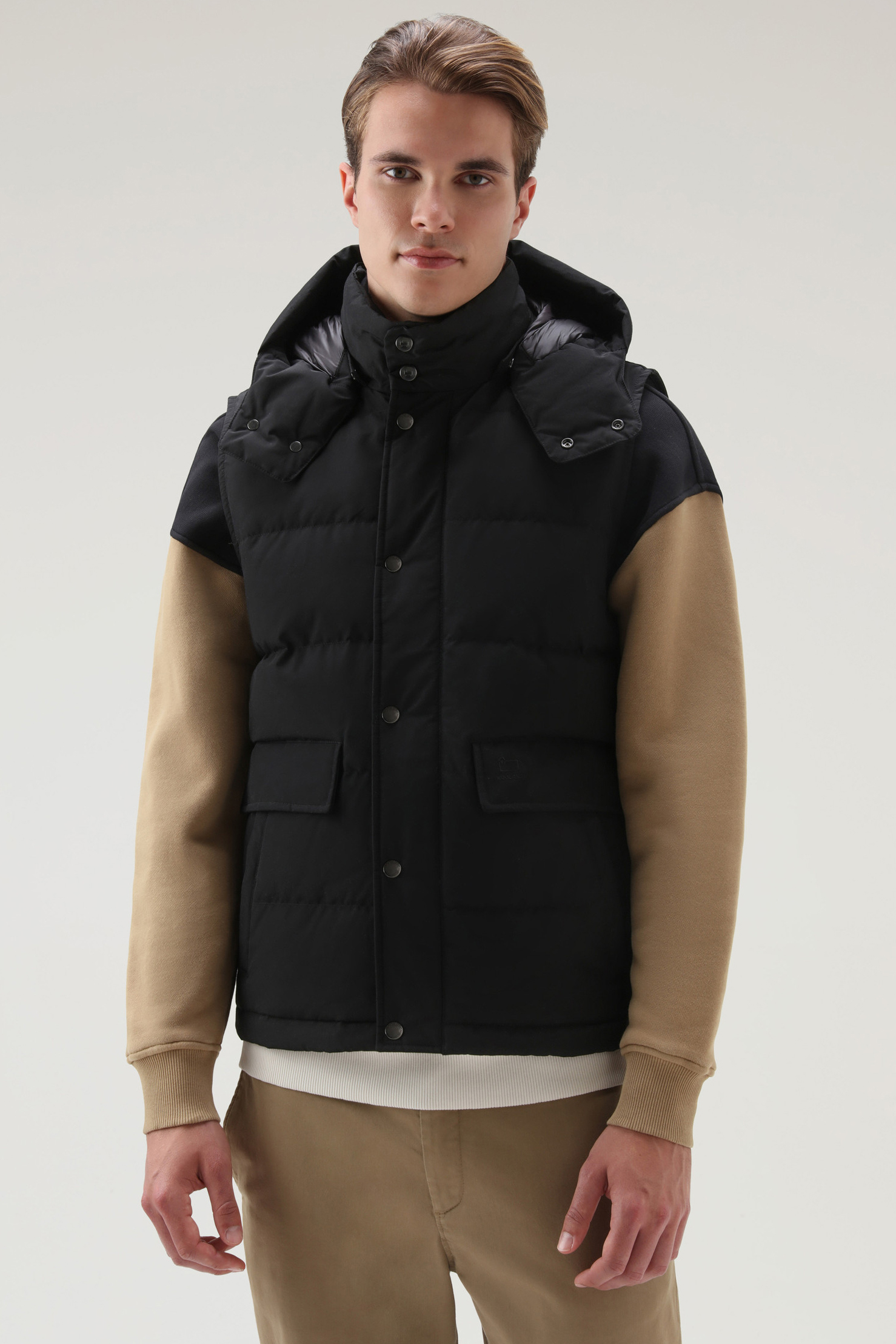 WOOLRICH Hooded Down Vest Aleutian