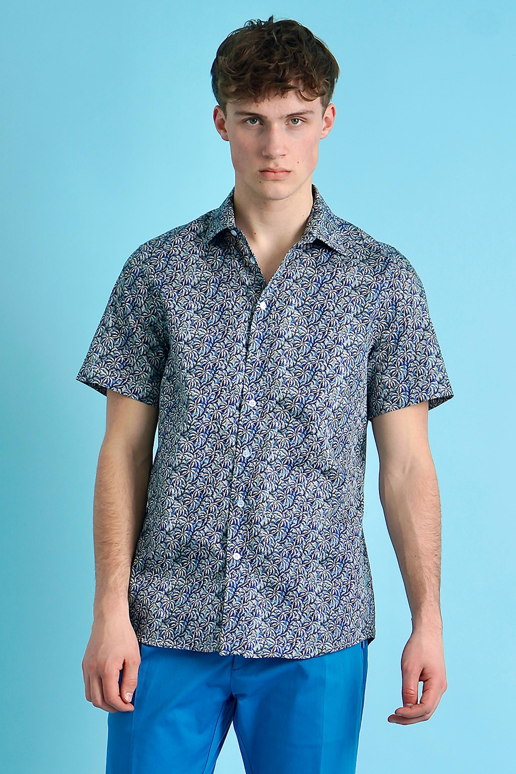 ETRO Patterned Cotton Short-Sleeve Shirt