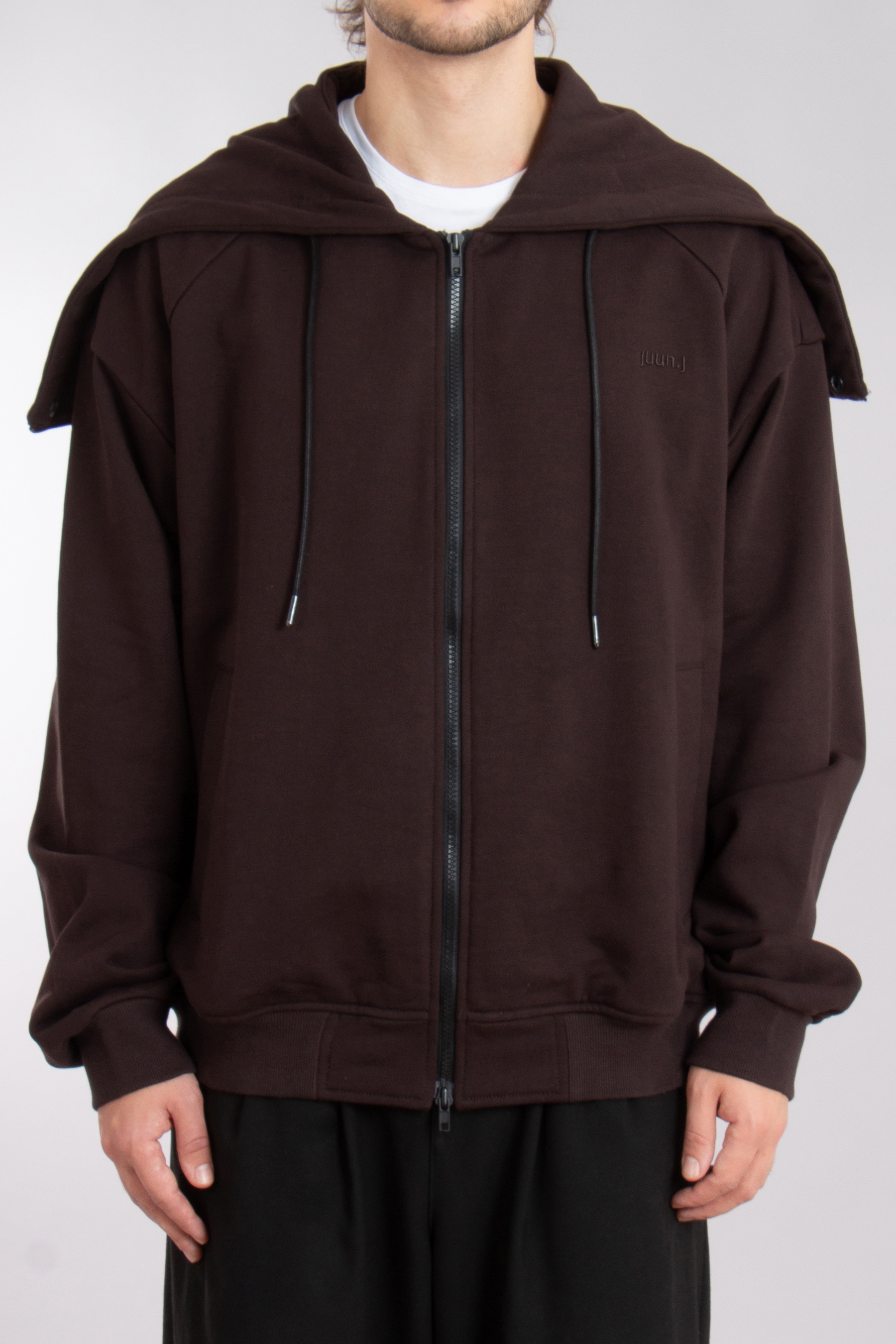 JUUN.J Oversized Cotton Zip-Up Hoodie