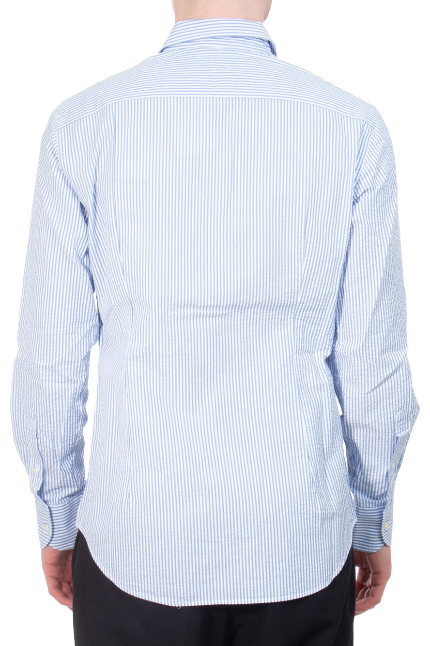 MC 2 SAINT BARTH Striped Seersucker Cotton Shirt 