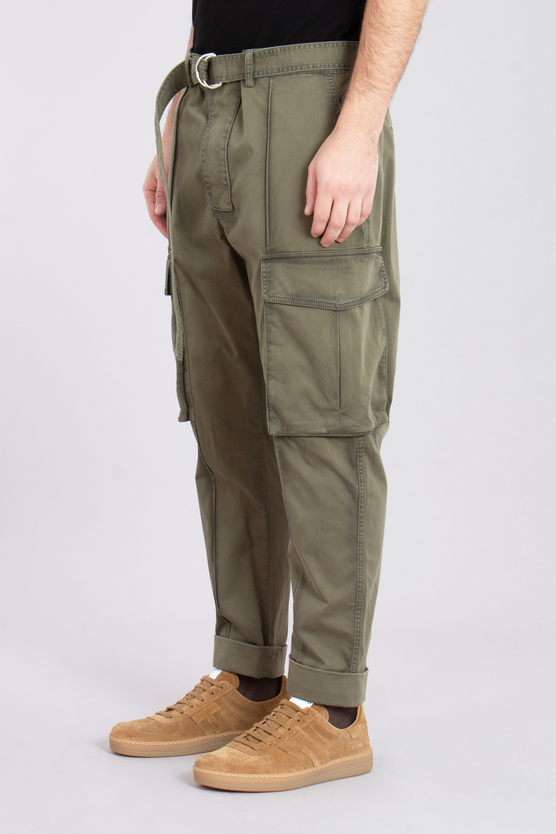 BALMAIN Regular Fit Cotton Stretch Cargo Pants