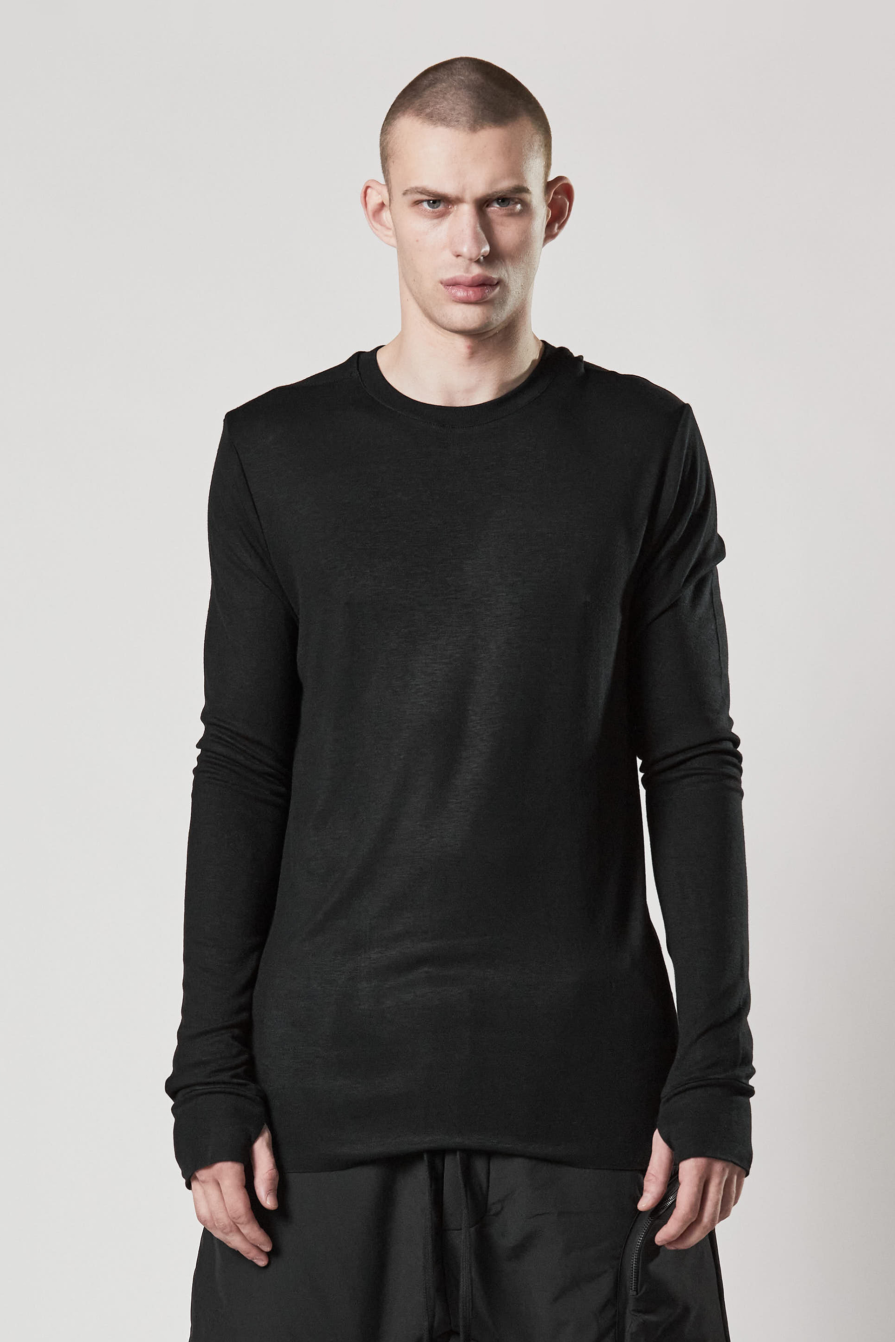 THOM KROM Viscose Stretch Long Sleeve T-Shirt