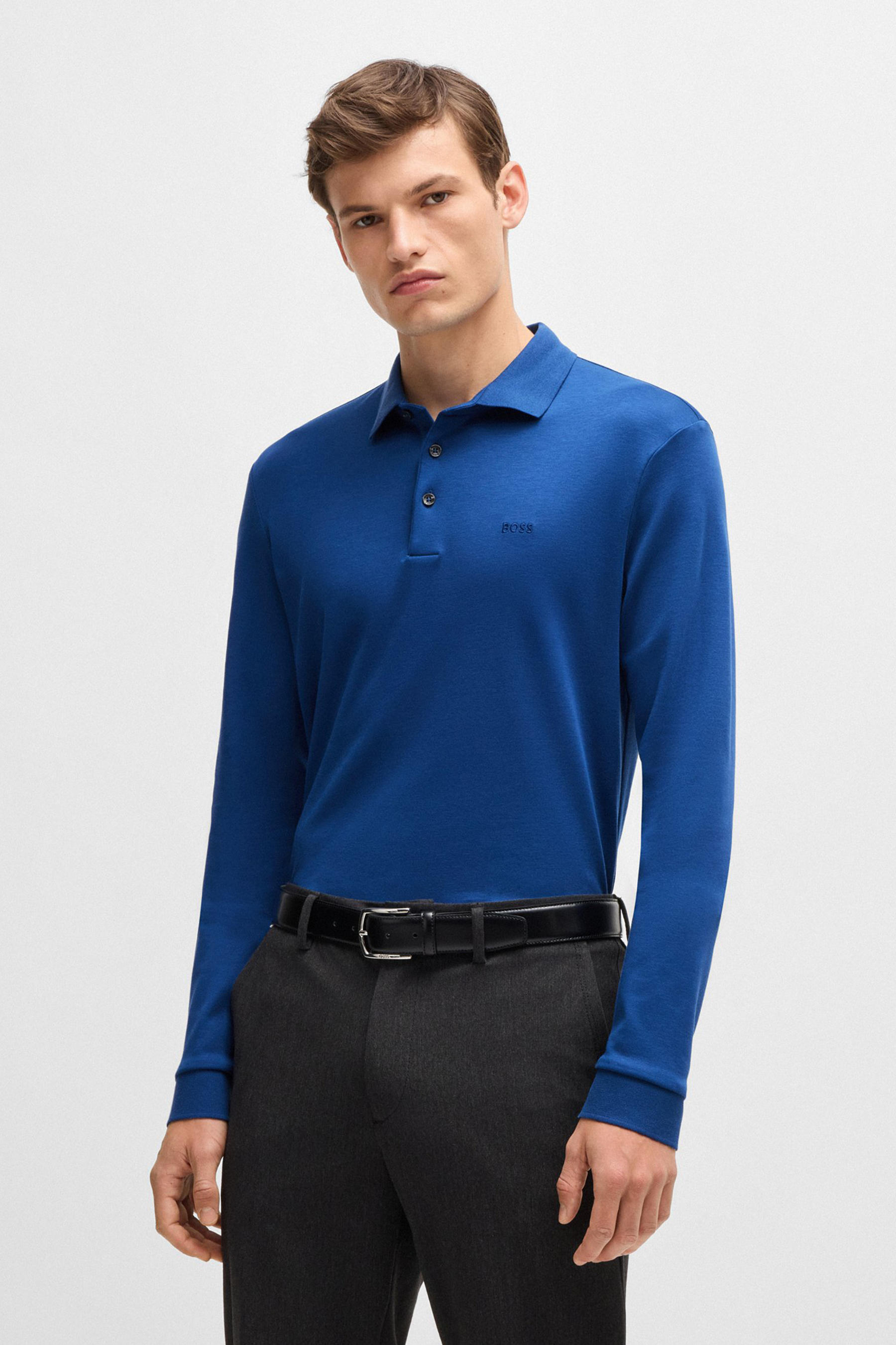 BOSS Embroidered Interlock-Cotton Polo Shirt Pado