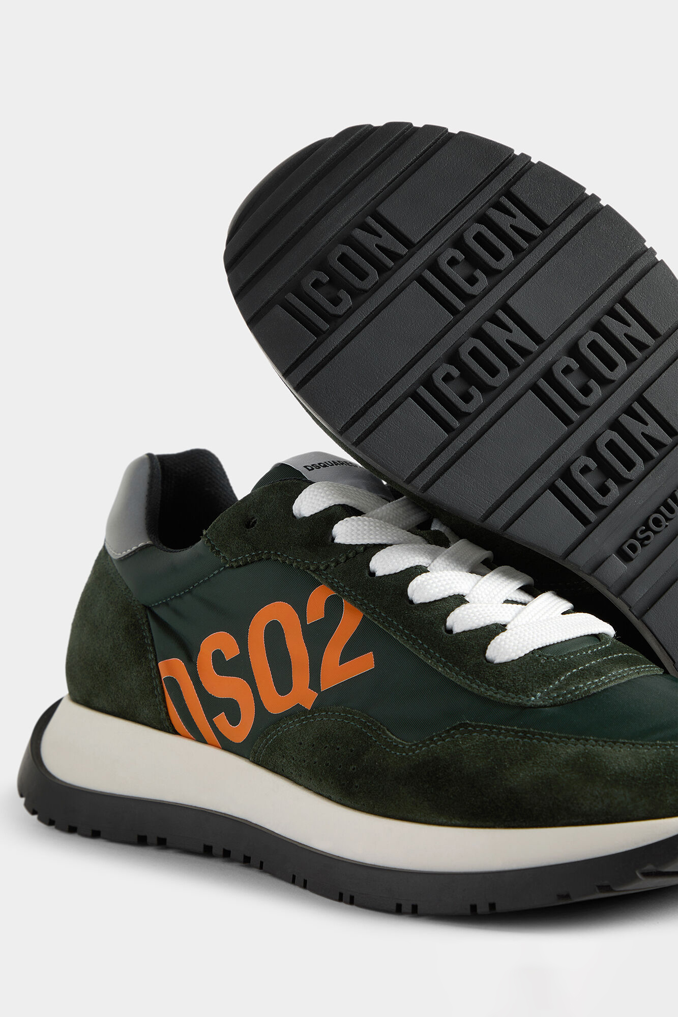 DSQUARED2 Low Suede And Nylon Sneakers Running