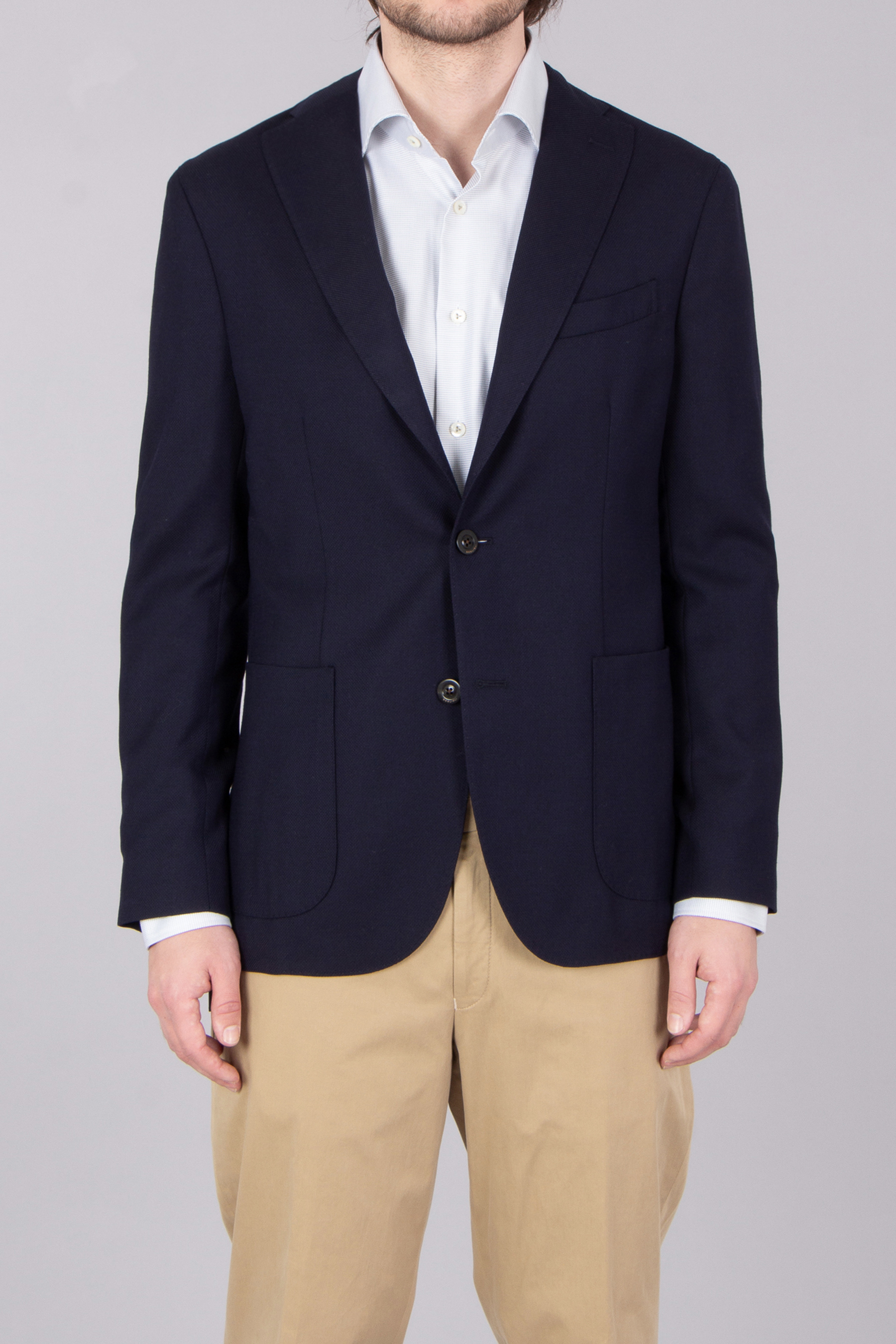 BOGLIOLI Regular Fit Virgin Wool Piqué K-Jacket