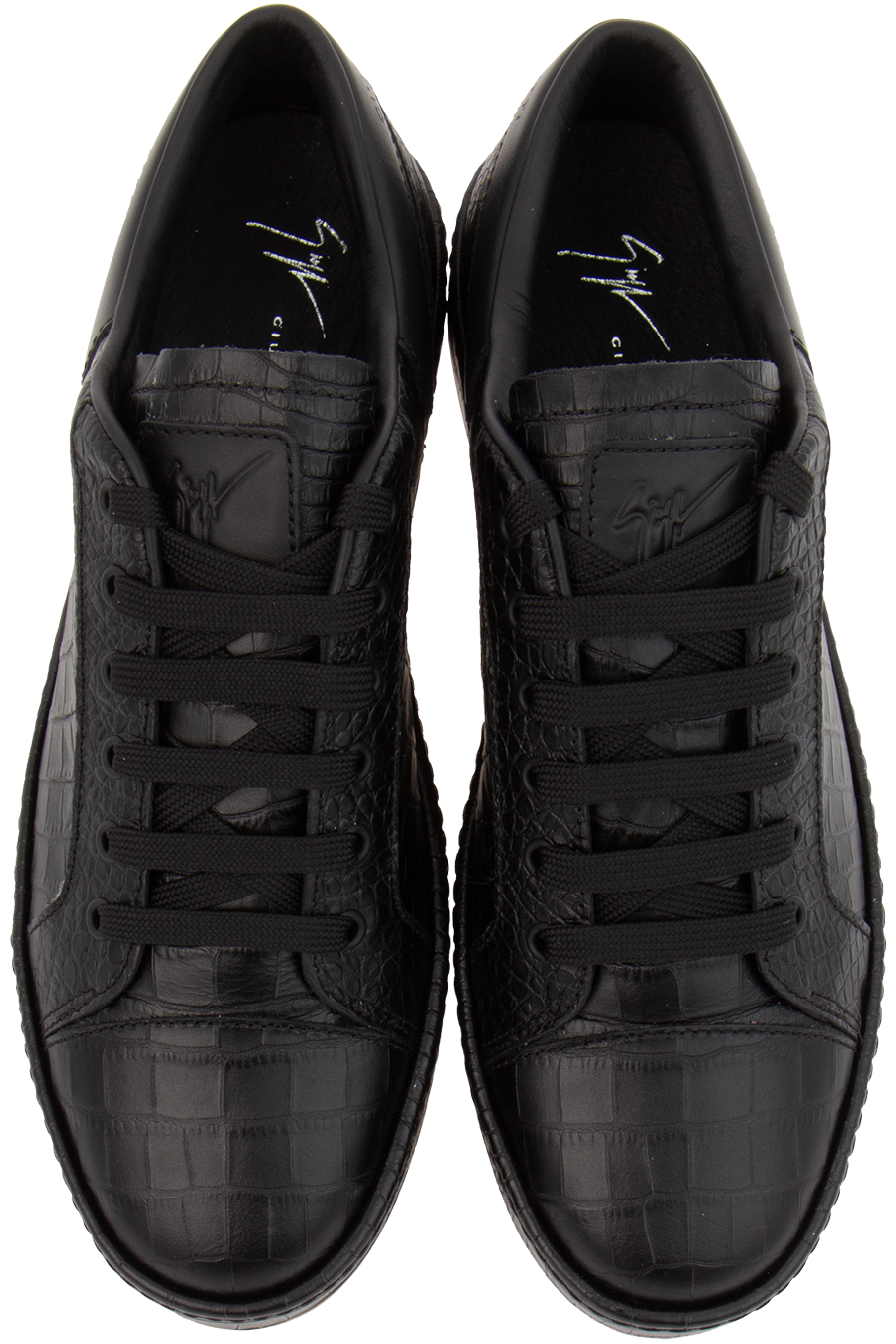 GIUSEPPE ZANOTTI Embossed Leather Sneakers City