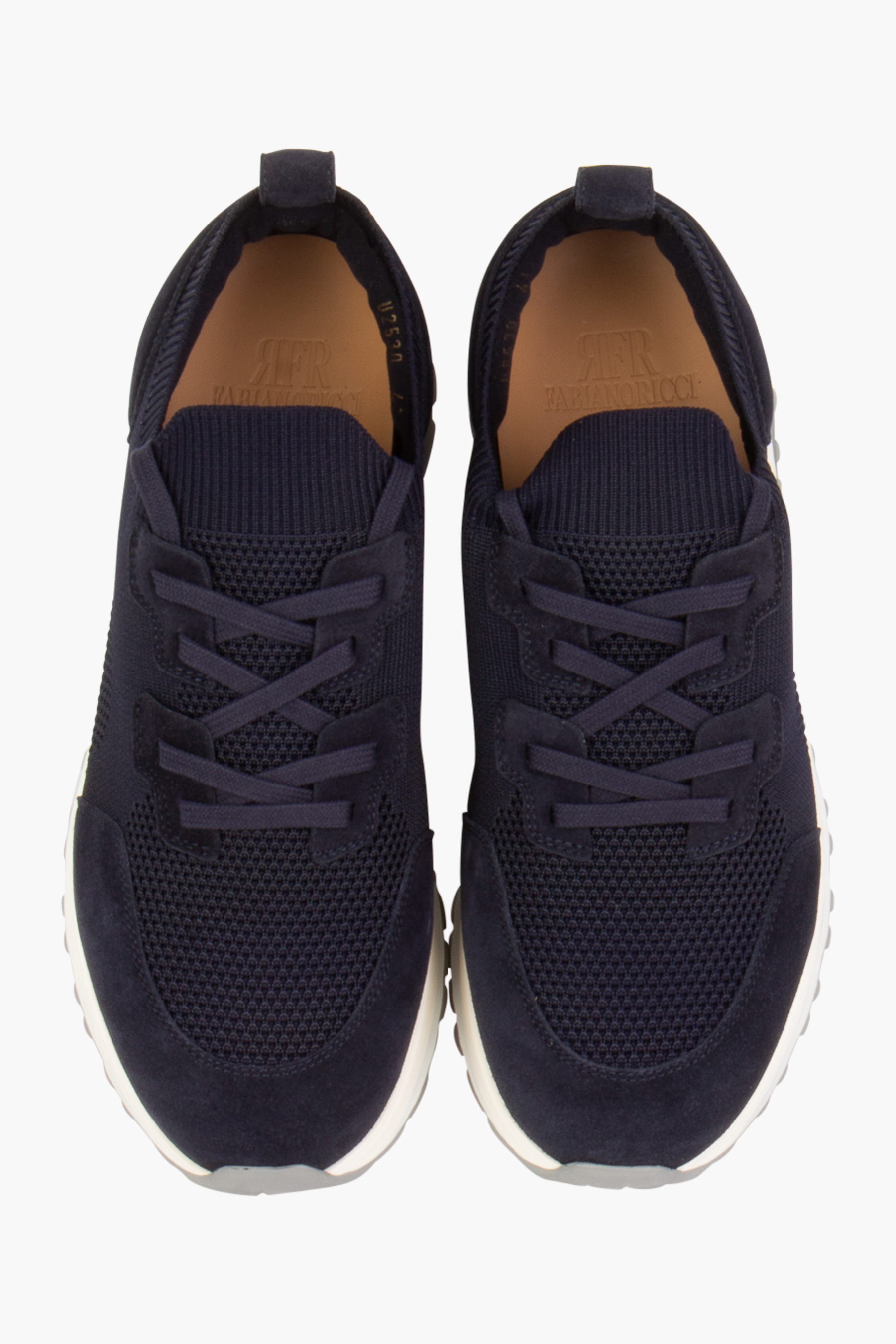 FABIANO RICCI Knit & Suede Sneakers Ron