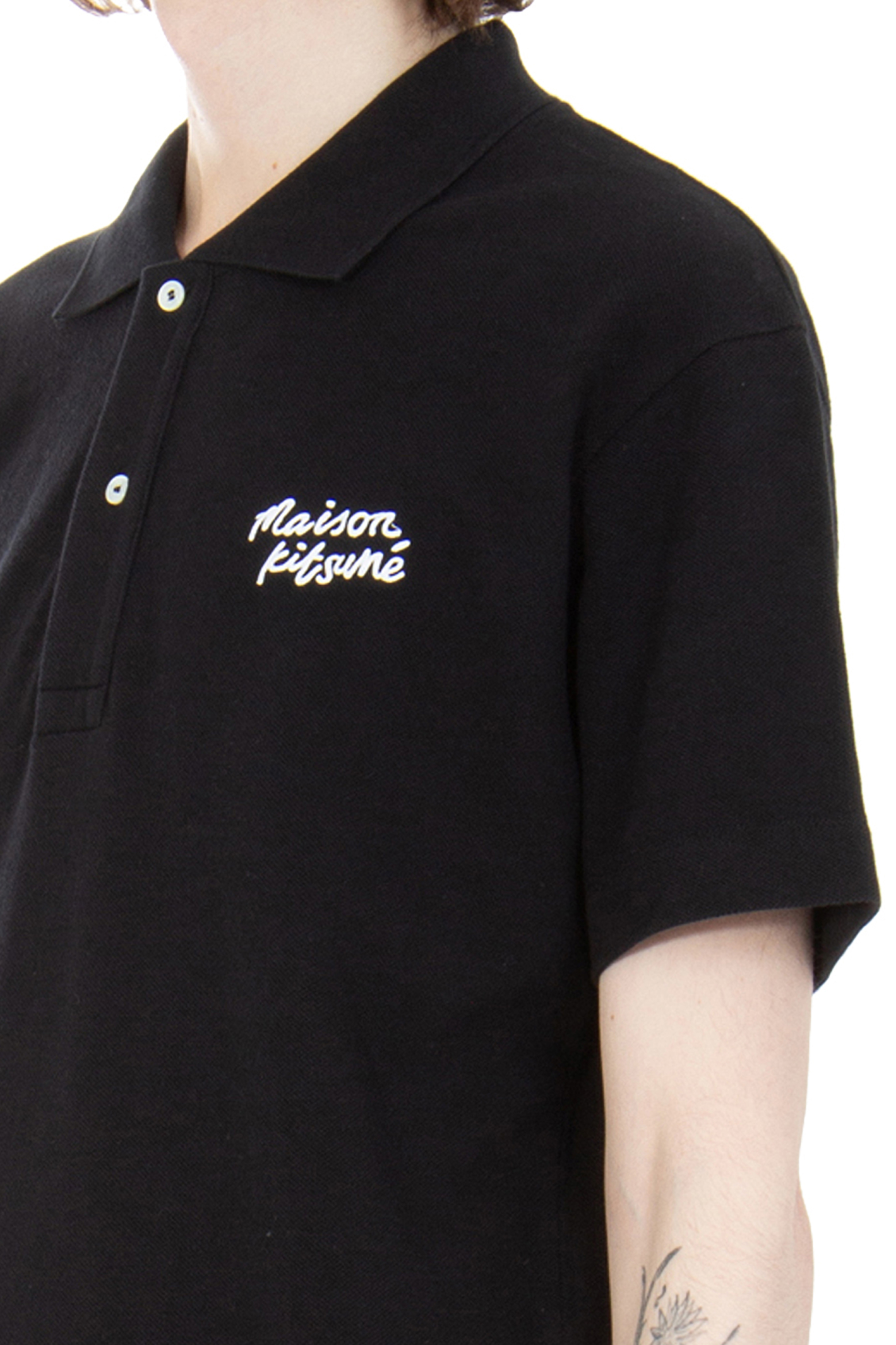 MAISON KITSUNÉ Embroidered Cotton Piqué Polo Shirt