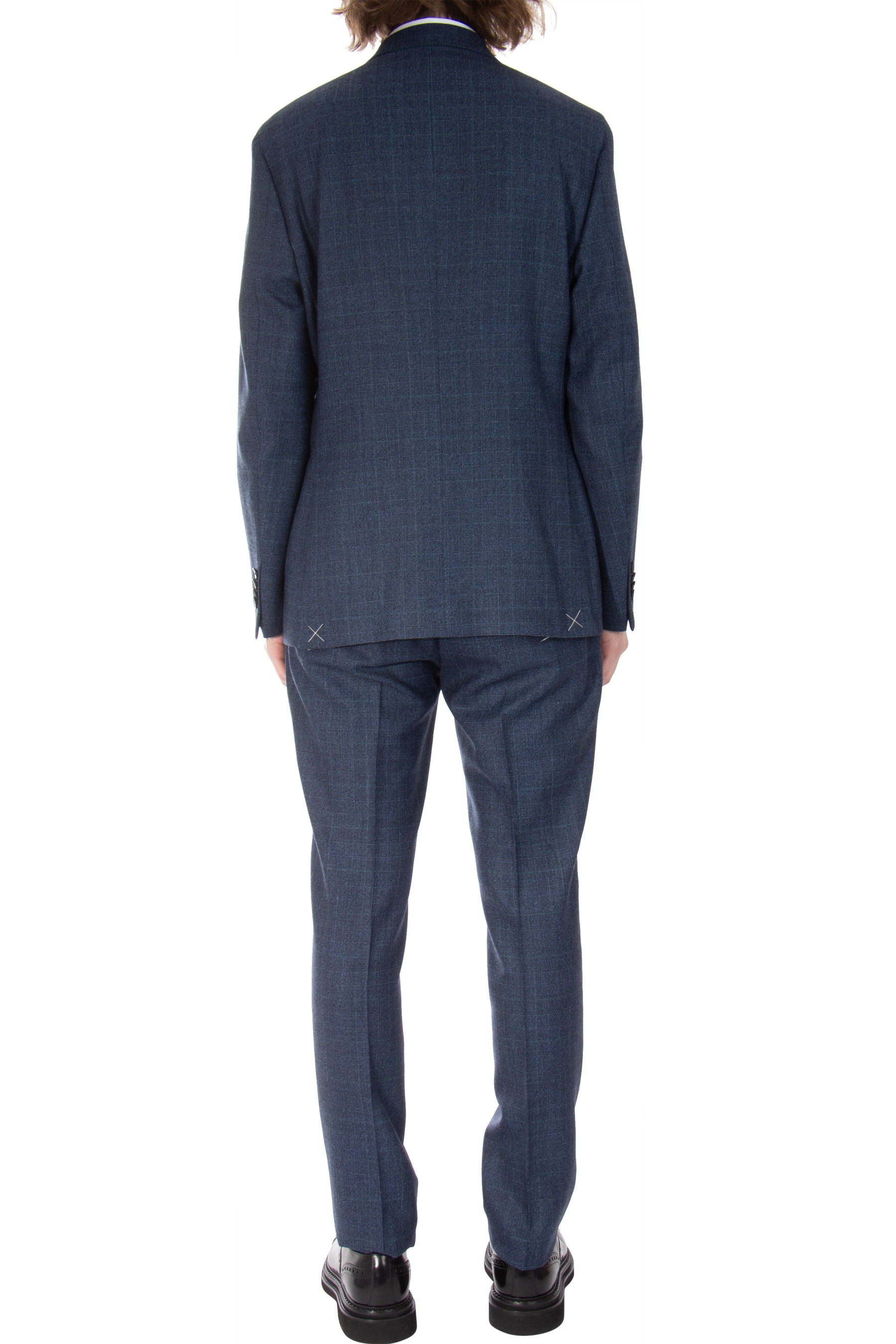 ETRO Checked Fleece Wool Suit 