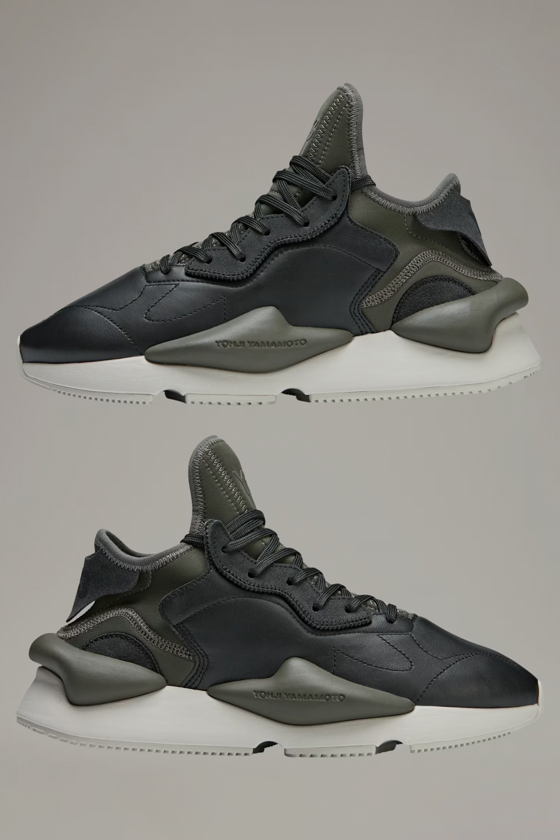 Y-3 Leather & Neoprene Sneakers Kaiwa