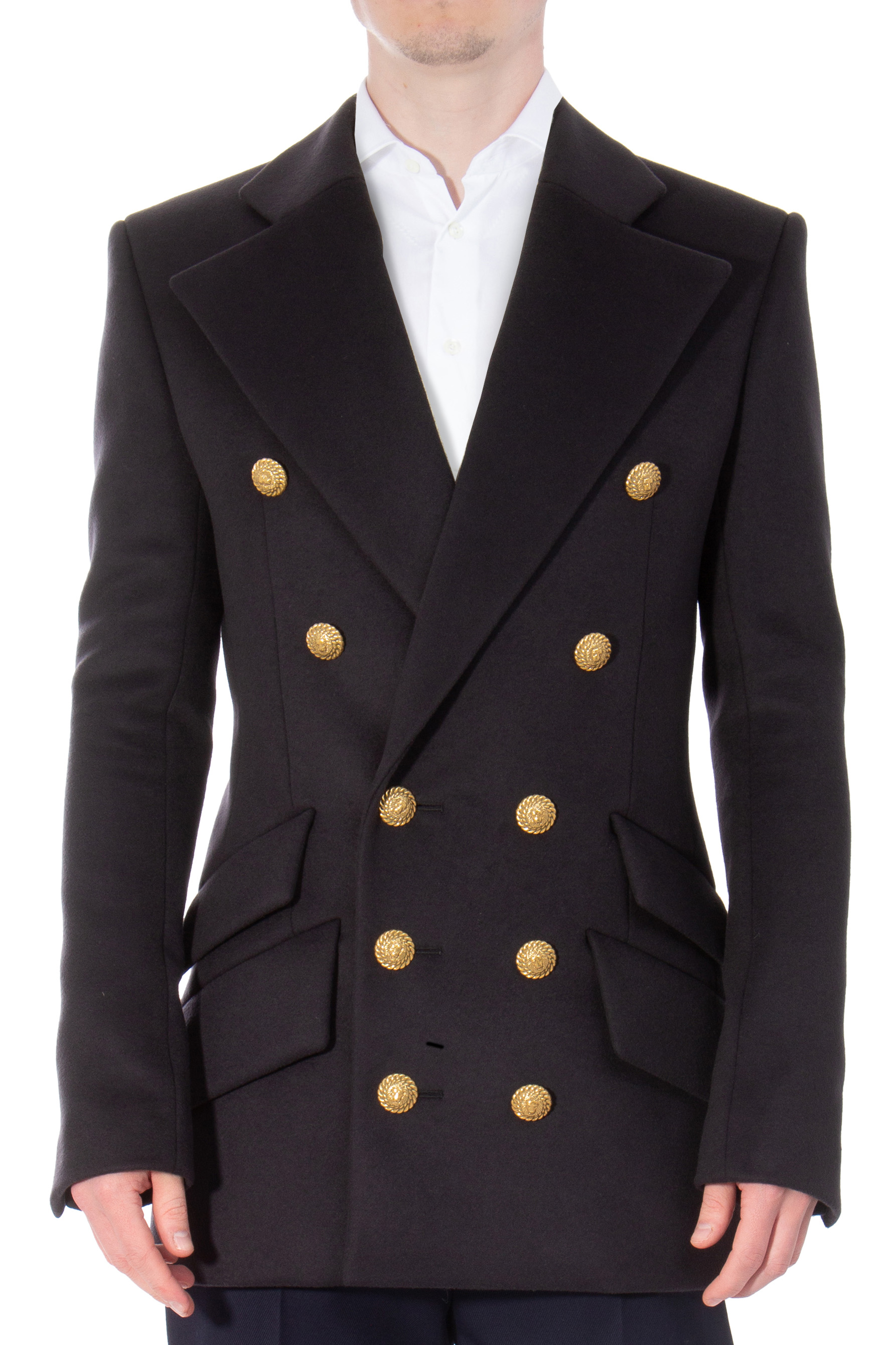 BALMAIN Double-Breasted Virgin Wool Blazer 