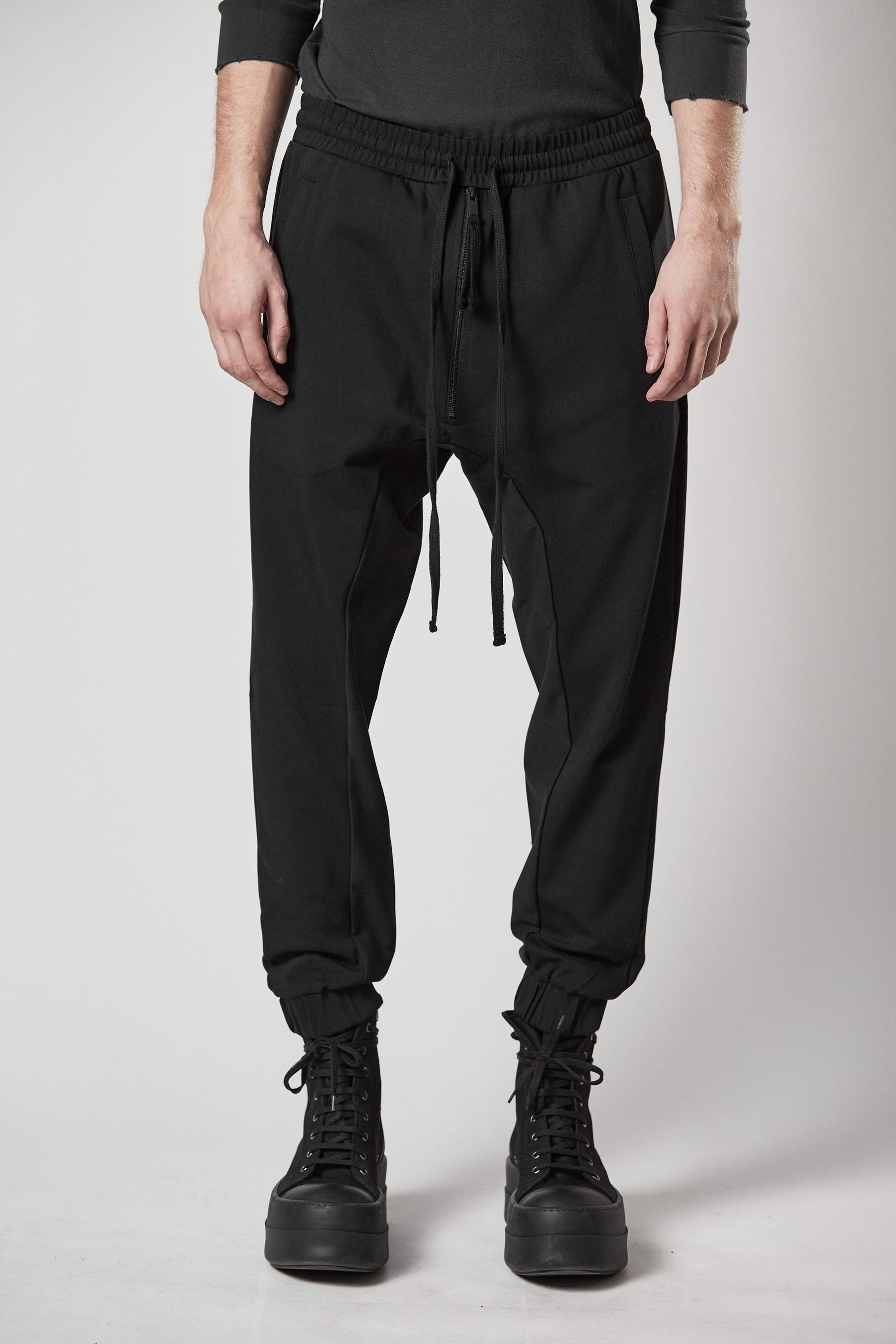 THOM KROM Drop Crotch Cotton-Nylon Stretch Pants