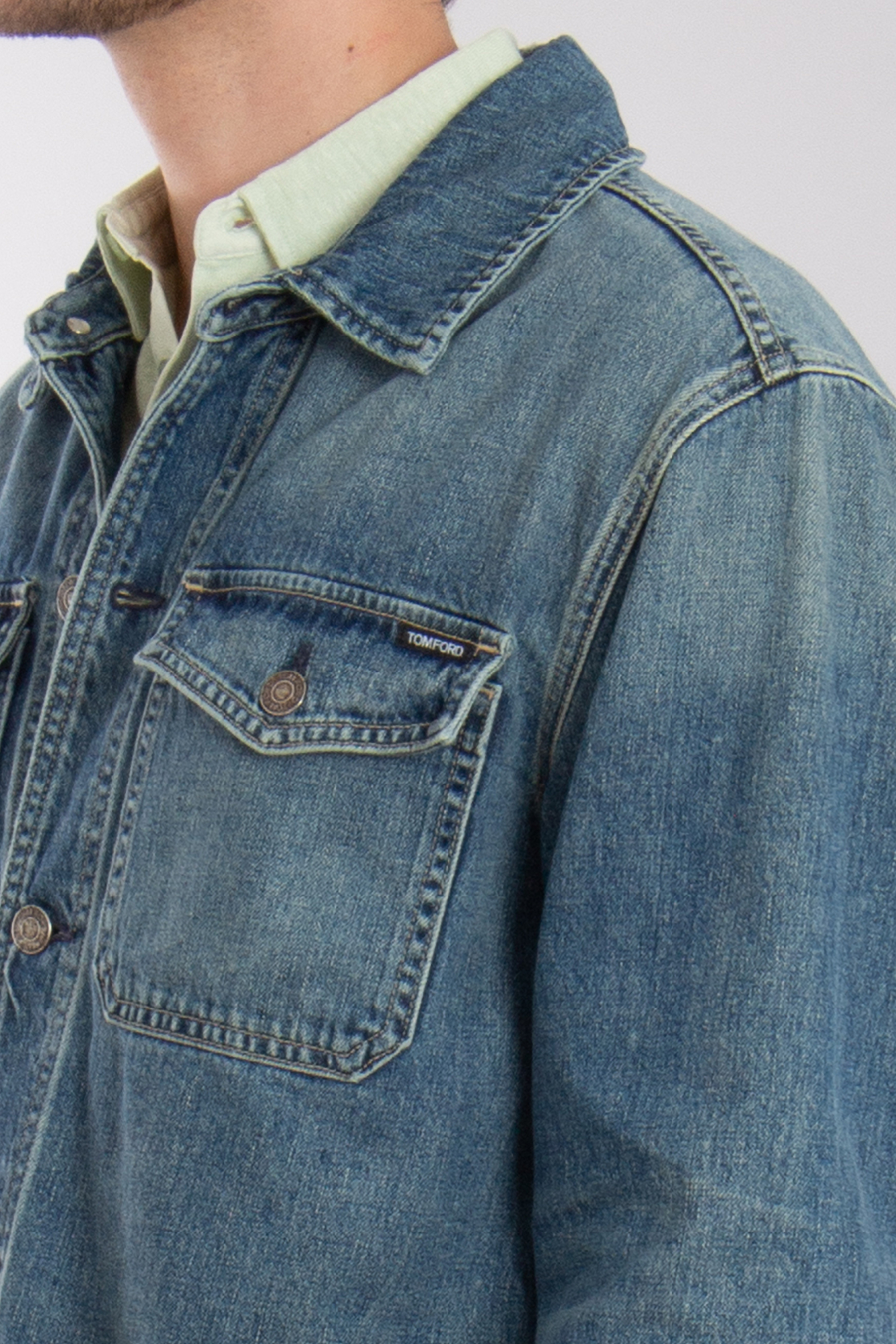 TOM FORD Cotton Denim Shirt Jacket