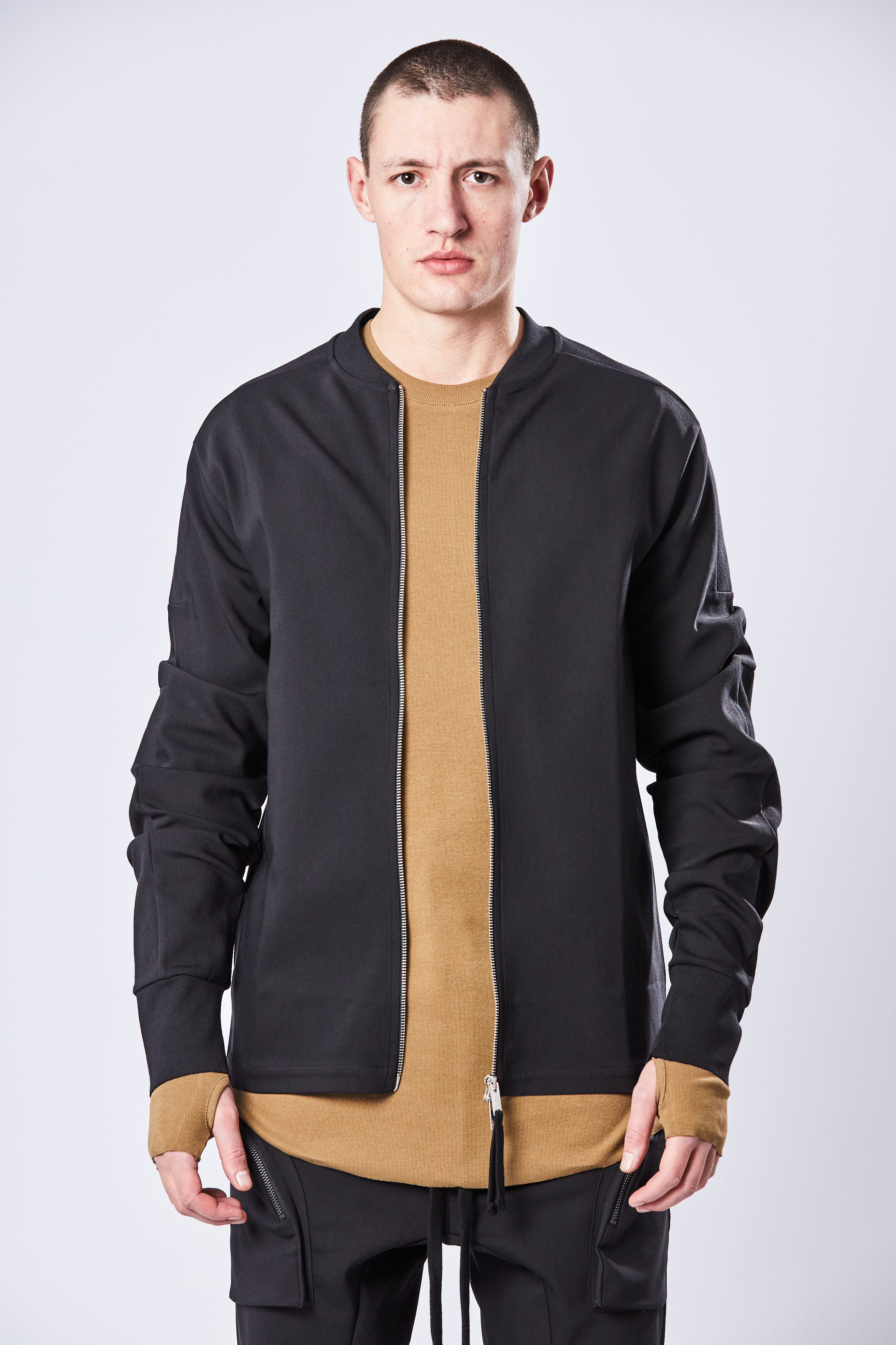 THOM KROM Bomber Collar Overshirt