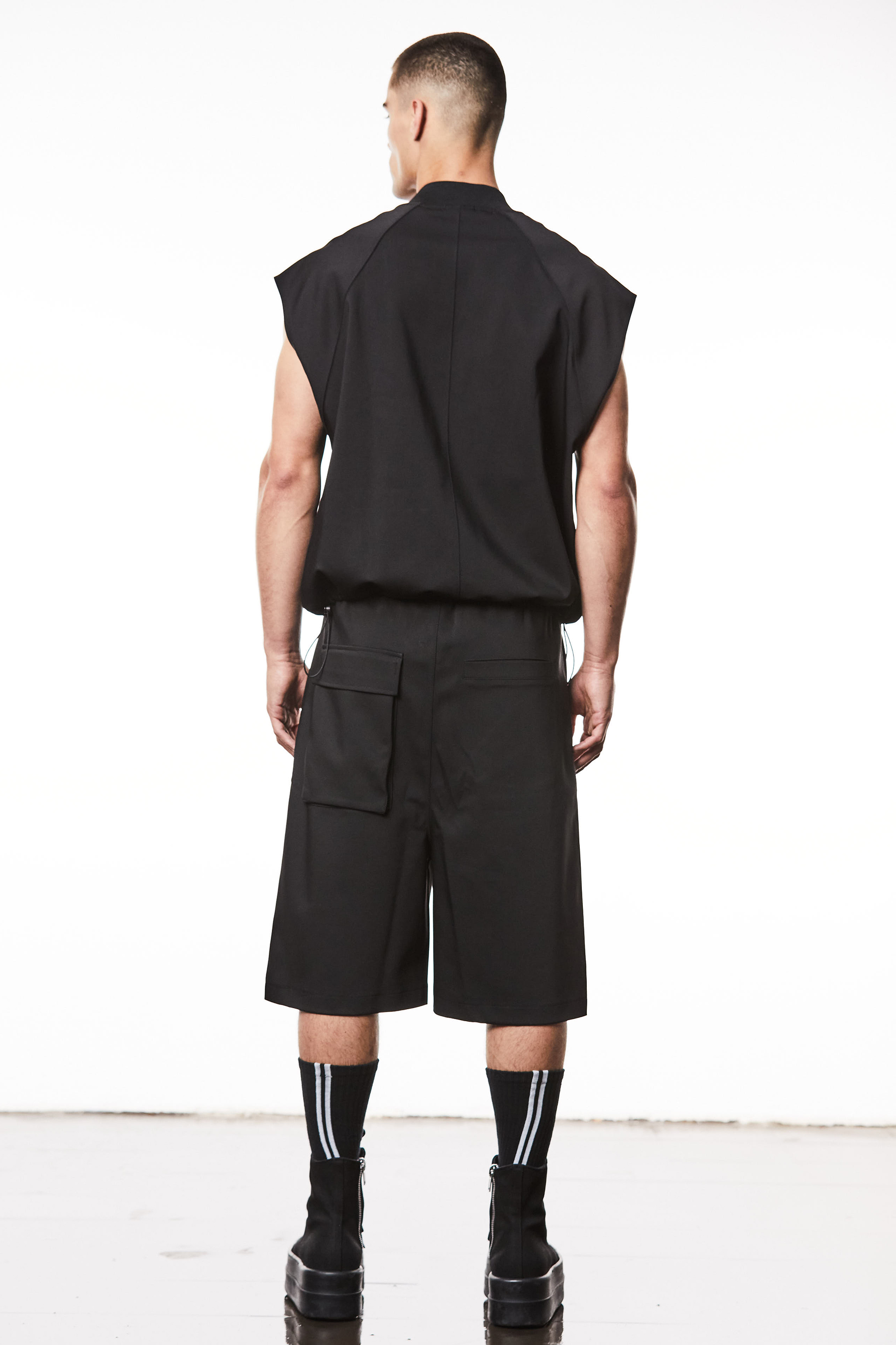 THOM KROM Relaxed Fit Cotton-Nylon Stretch Bomber Vest