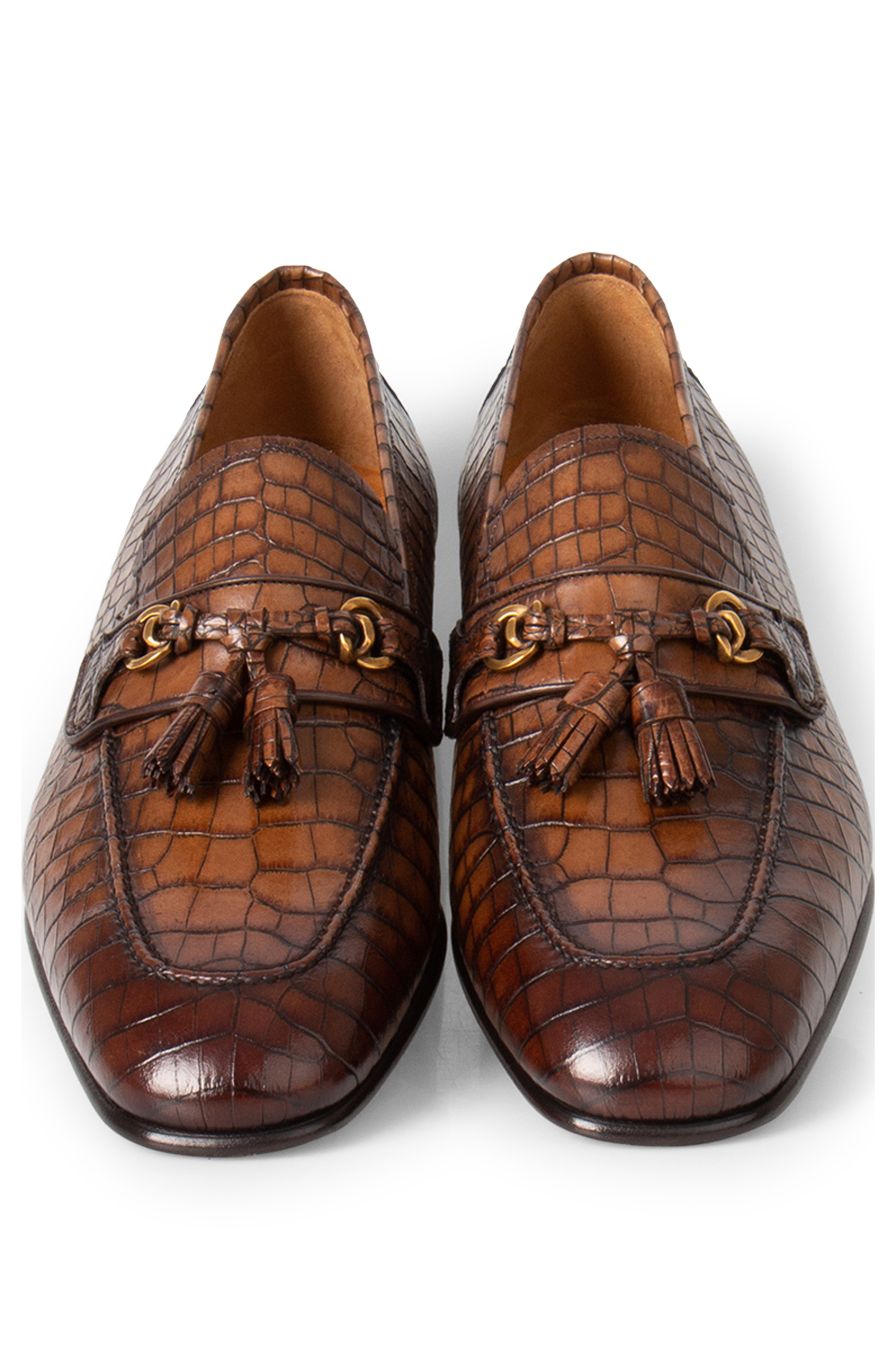 TOM FORD Printed Alligator Leather Loafers Sean Tassel