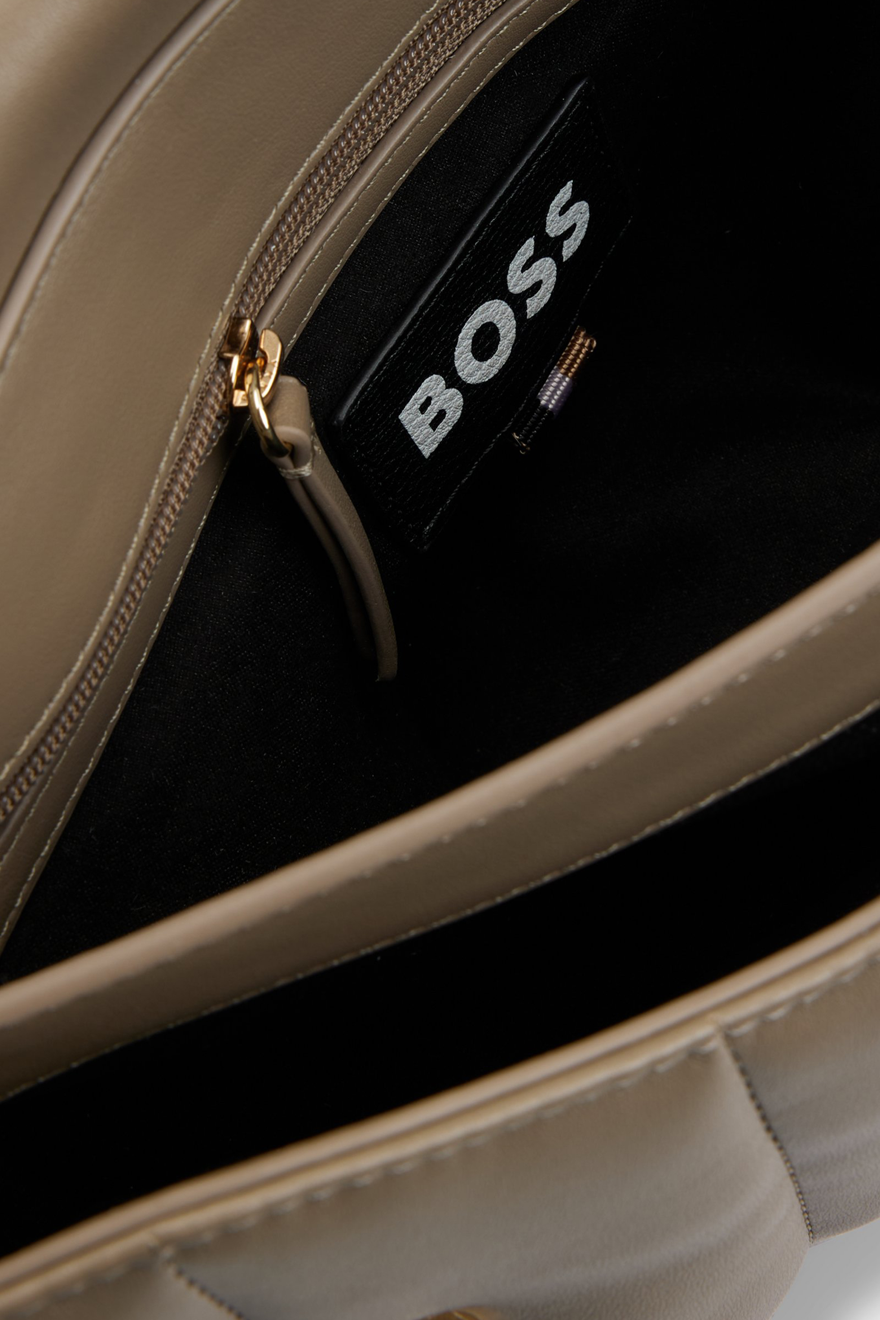 BOSS Quilted Faux Leather Shoulder Bag B_ICON