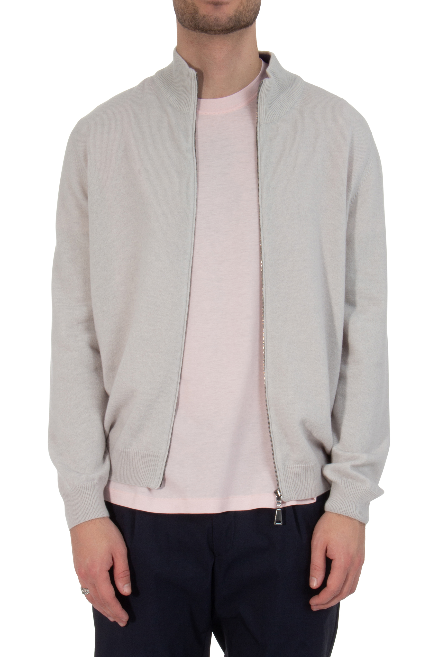 AIDA BARNI Cashmere Zip Cardigan