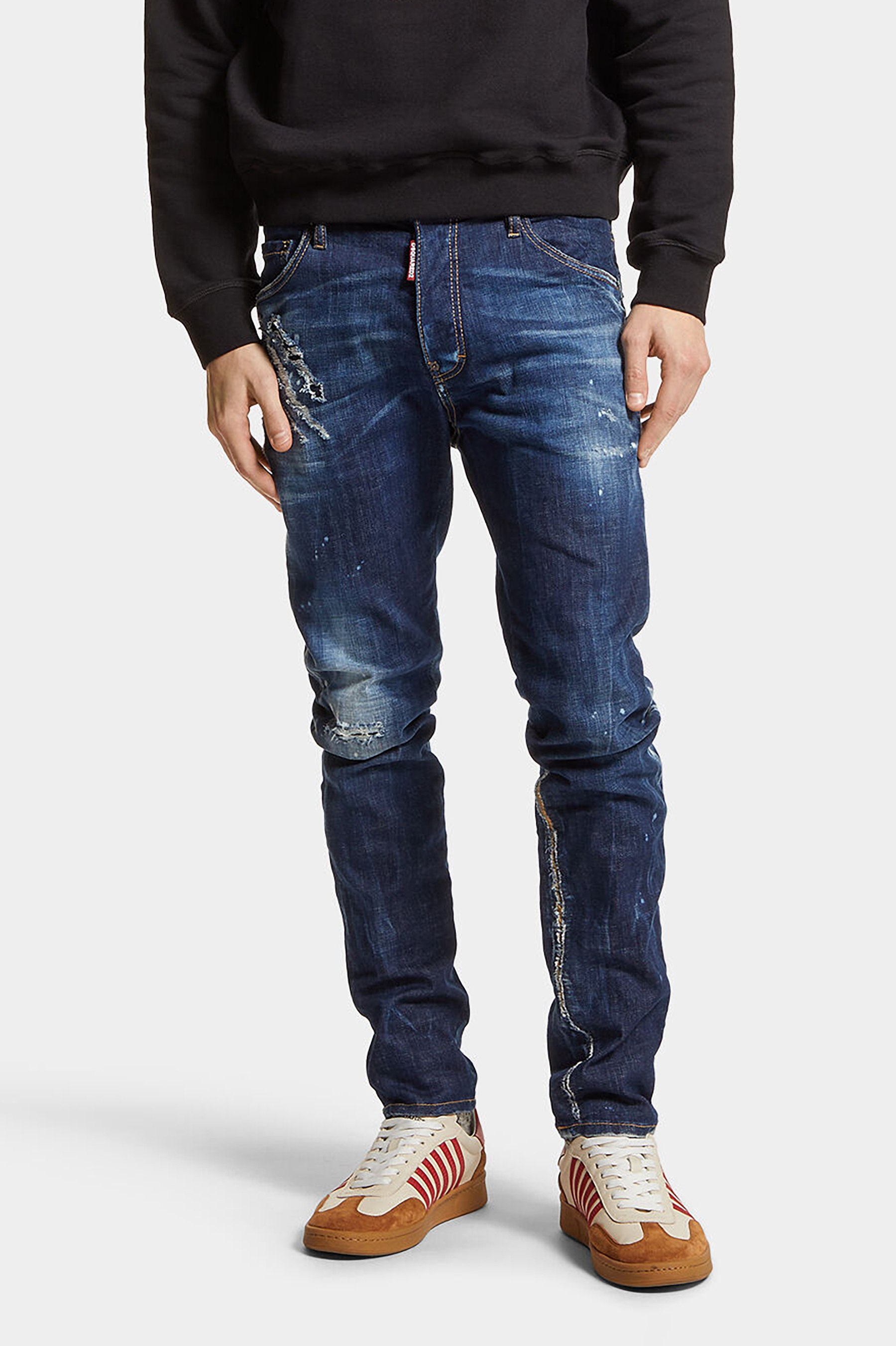 DSQUARED2 Dark CB Wash Cotton Stretch Denim Cool Guy Jeans