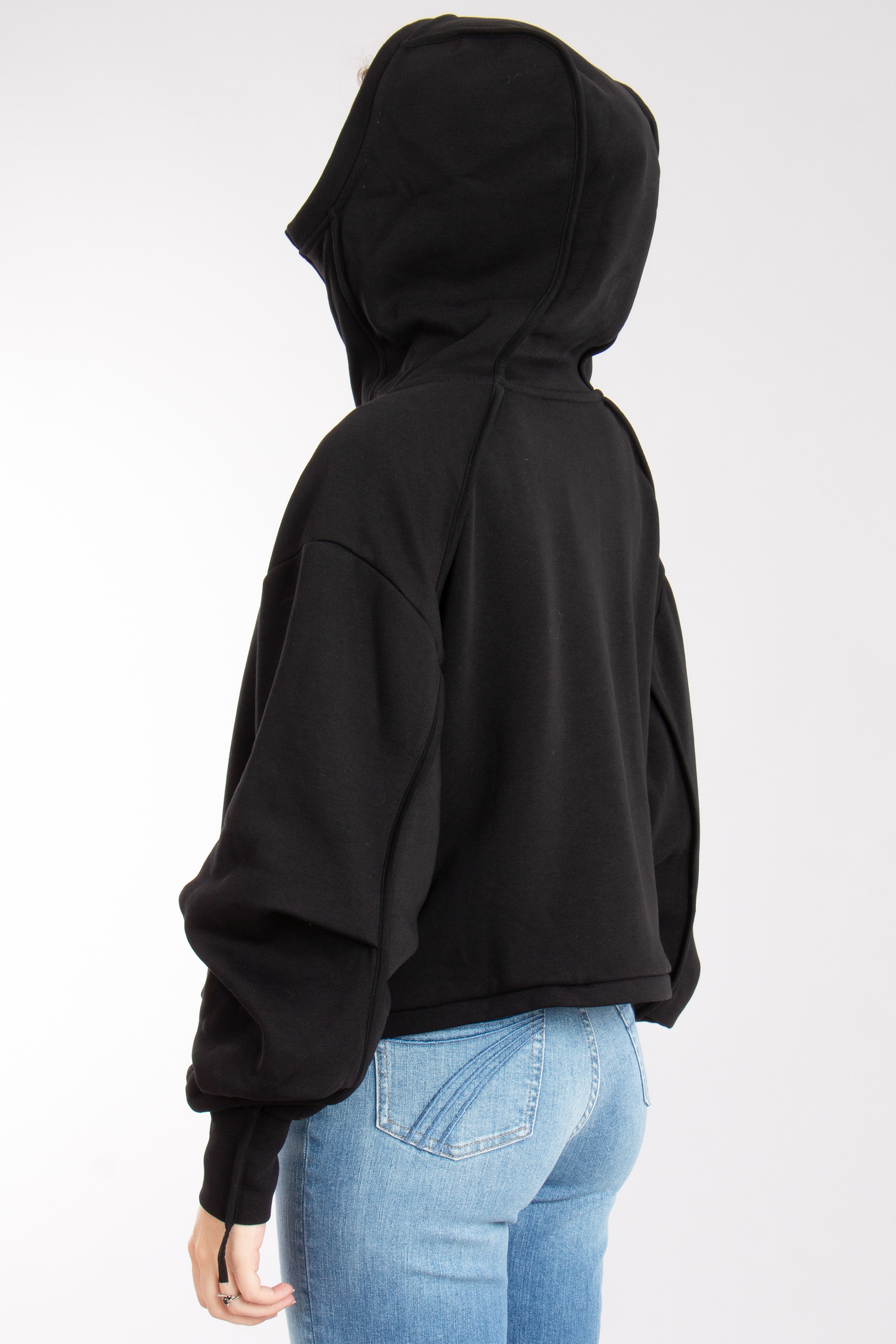 THOM KROM Hooded Cotton Blend Sweat Jacket