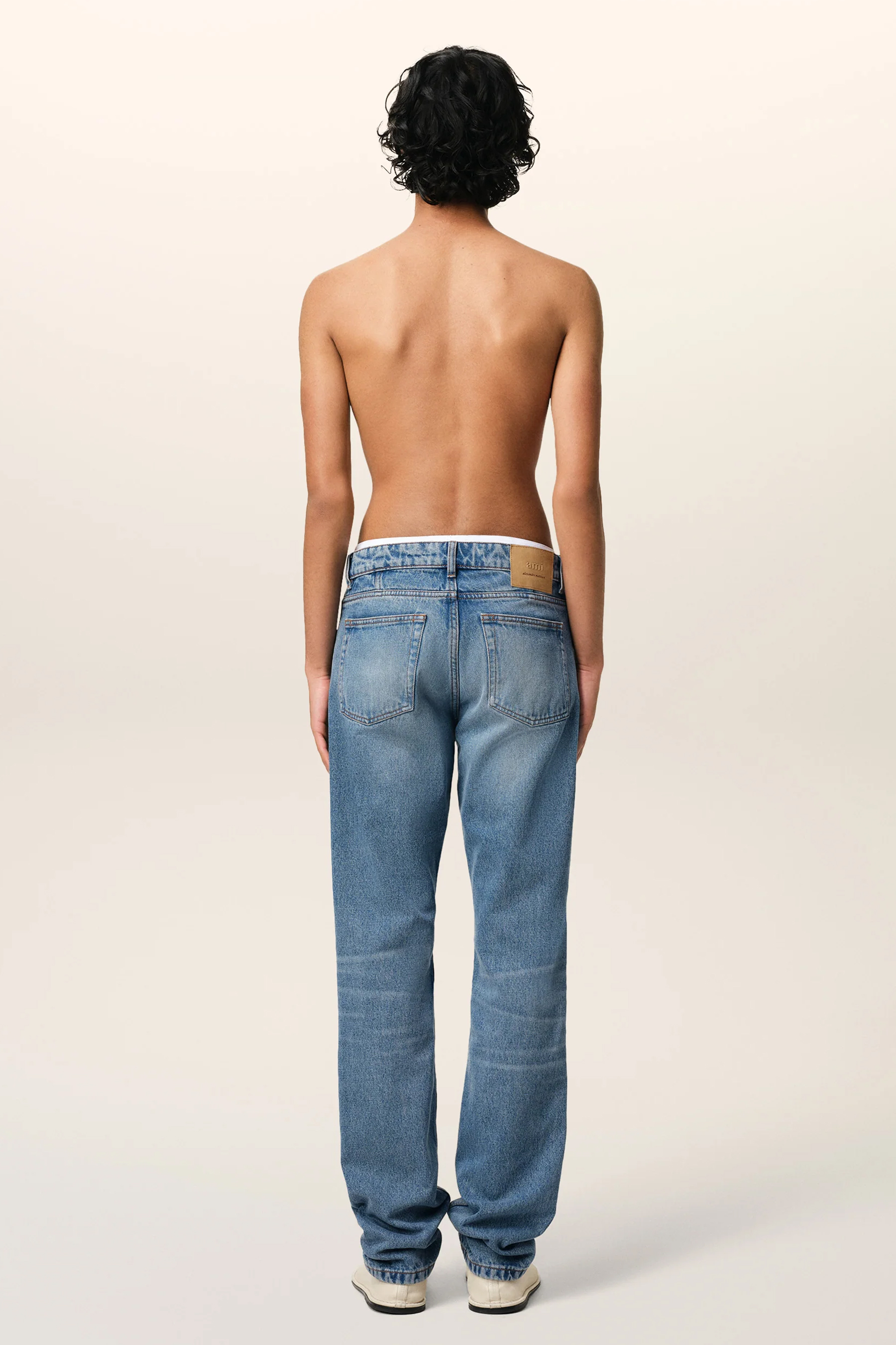 AMI PARIS Classic Fit Cotton Denim Jeans