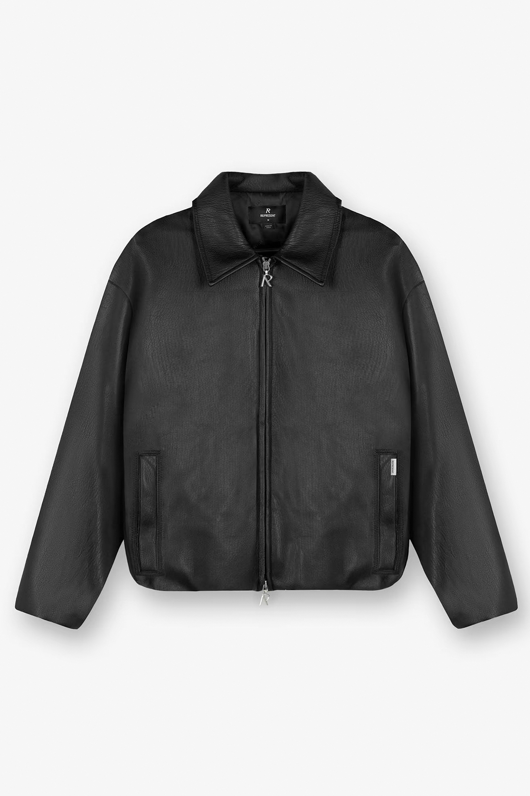 REPRESENT Padded Faux Leather Bomber Jacket