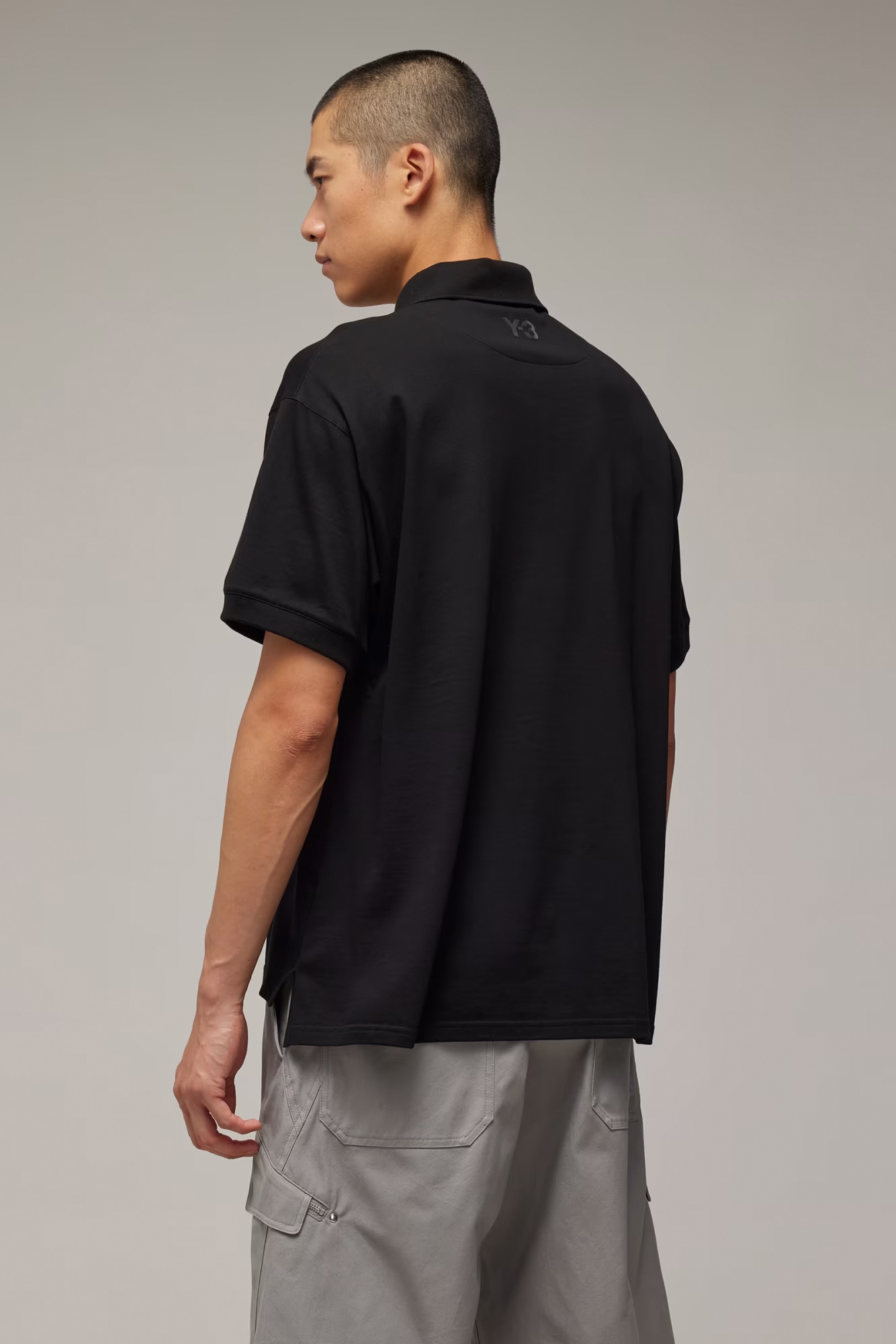 Y-3 Short Sleeve Cotton Piqué Polo Shirt