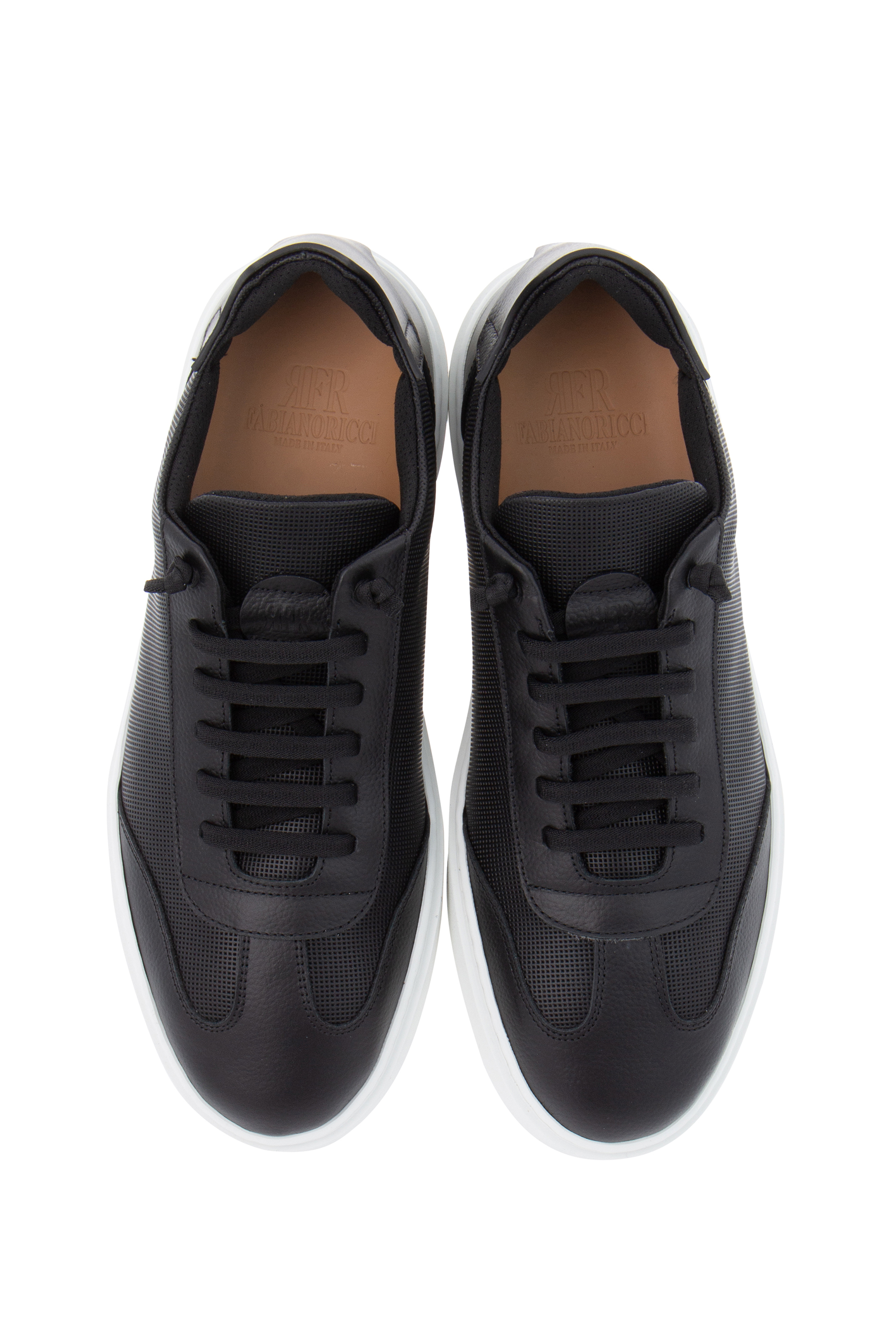 FABIANO RICCI Punched Leather Sneakers