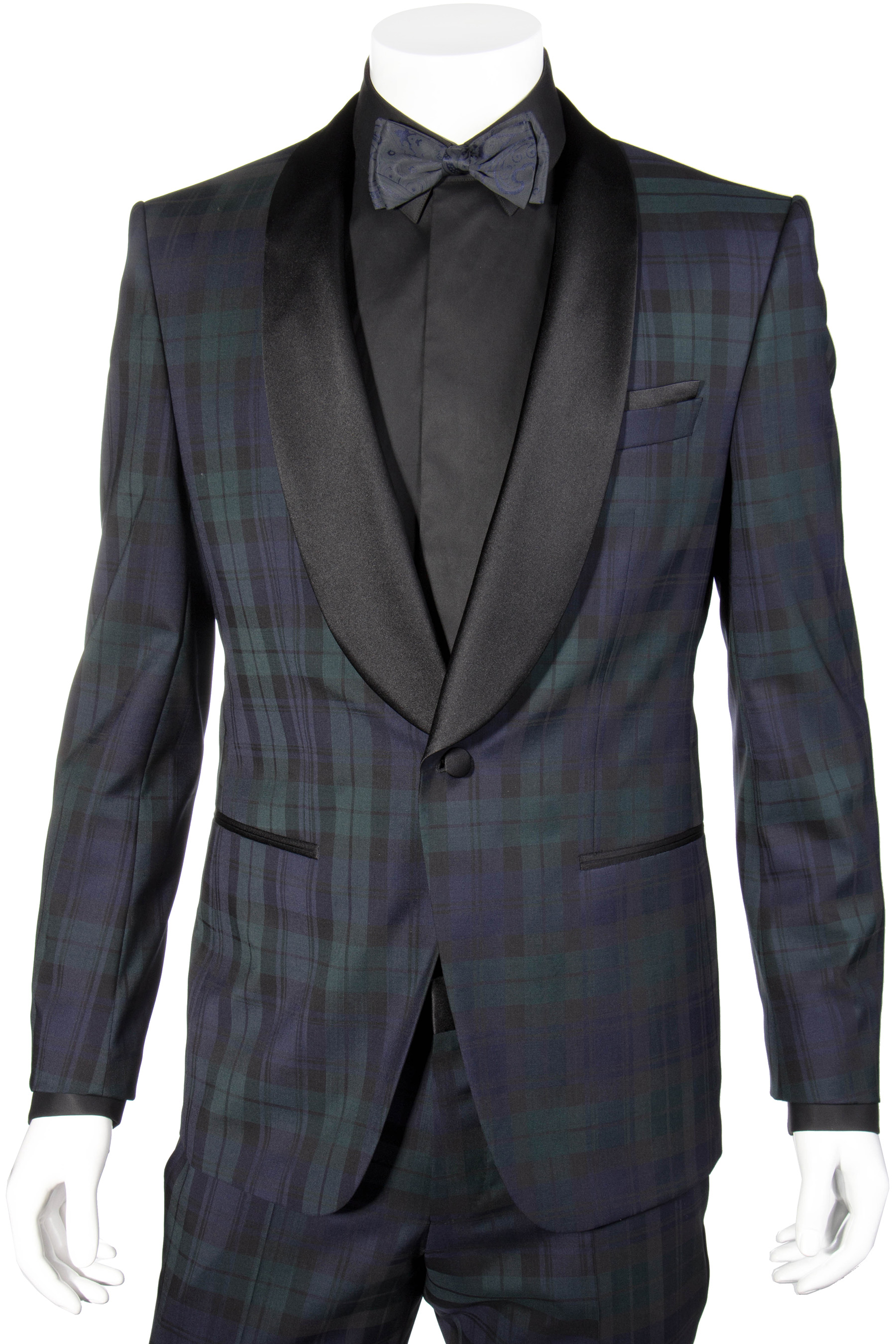 BOSS Slim Fit Checked Wool Tuxedo Herwyn/Gewon