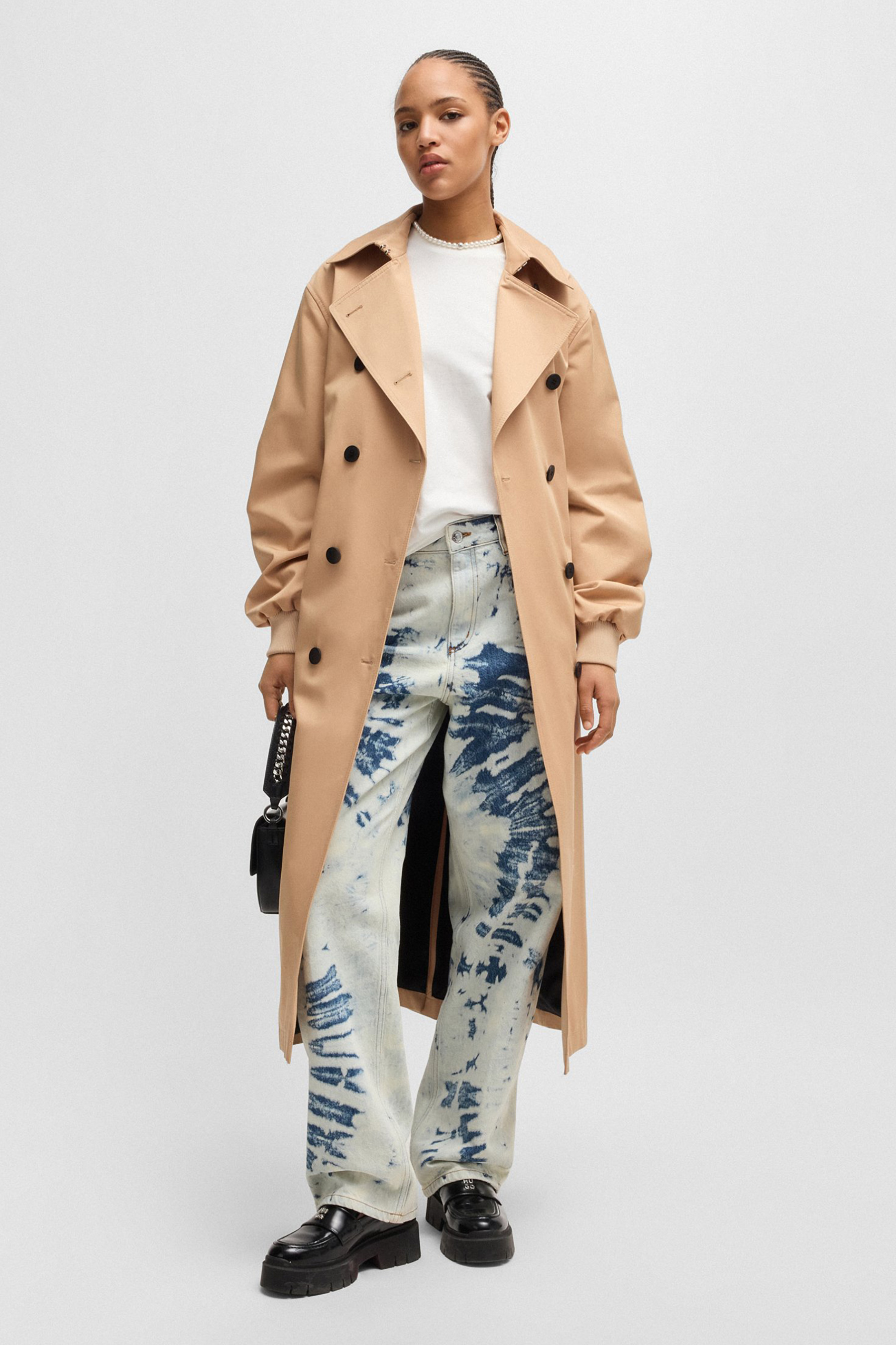 HUGO Oversized Cotton Trenchcoat Malasa