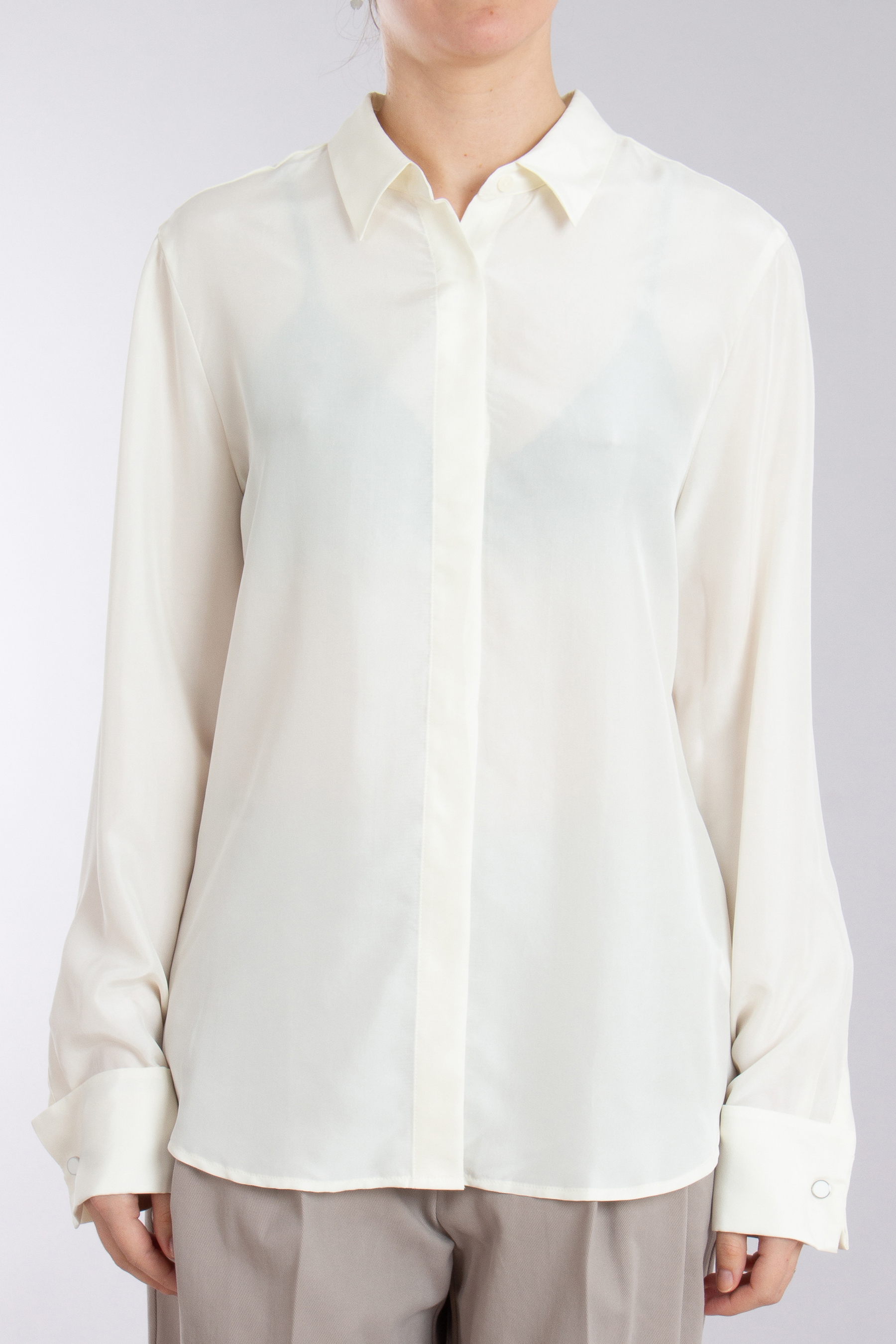 0039 ITALY Sandwashed Silk Blouse Odelle Cuff