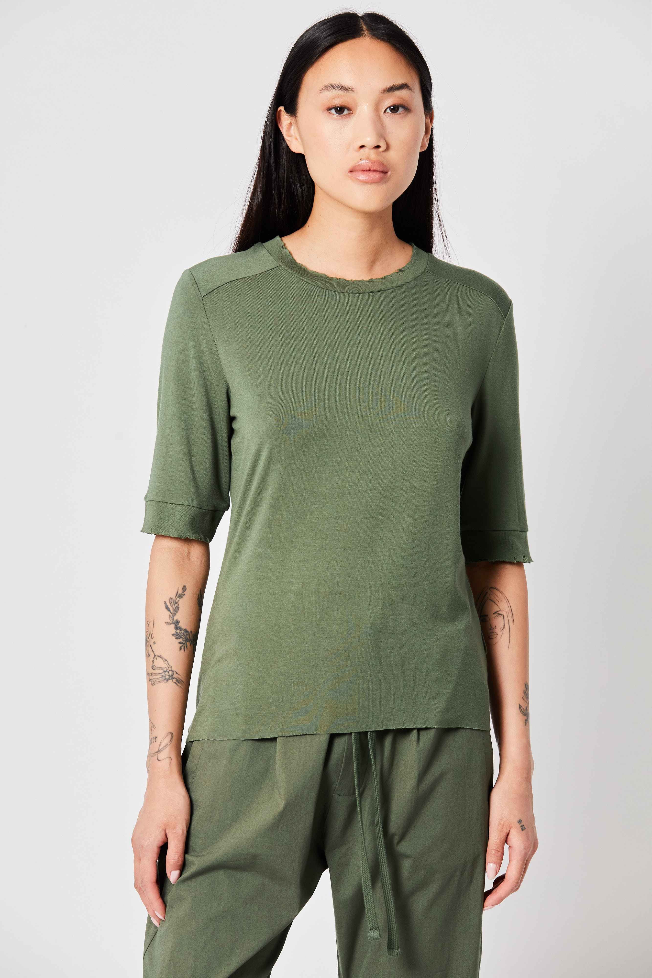 THOM KROM Viscose Stretch T-Shirt