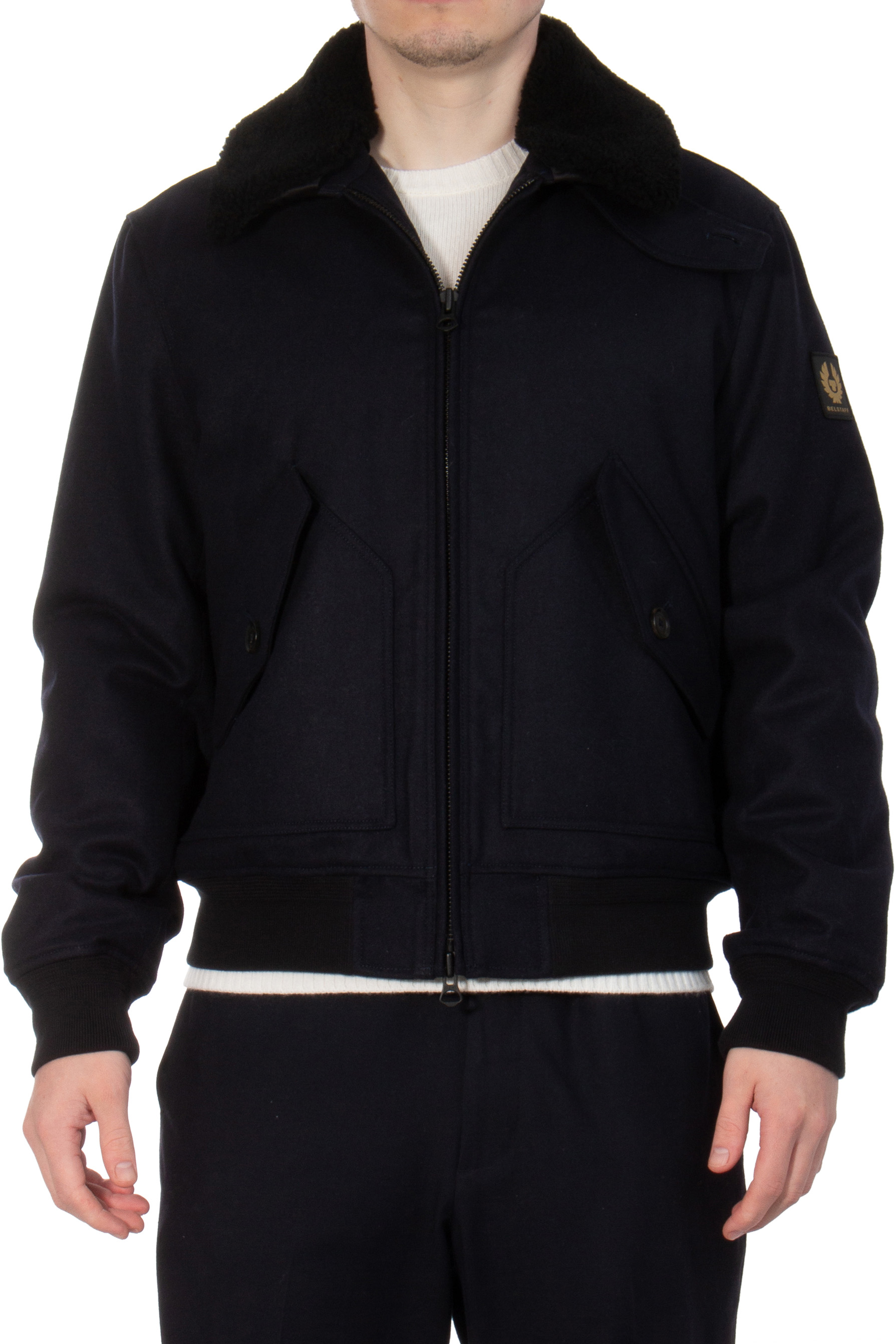 BELSTAFF Wool Mix Bomber Jacket Haywood