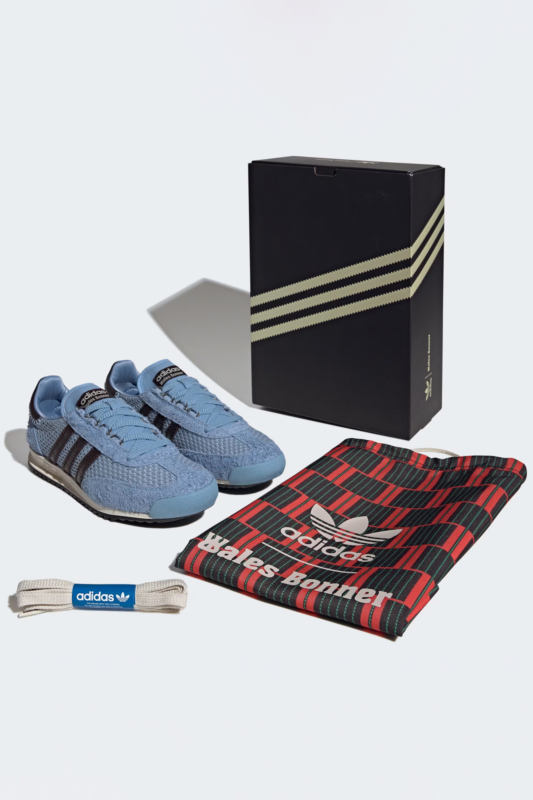 ADIDAS X Wales Bonner Mesh & Suede Sneakers SL76