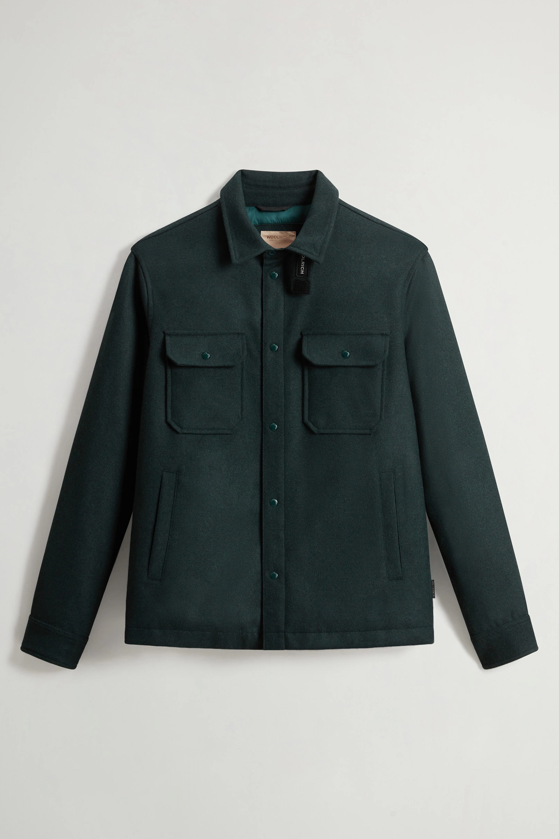 WOOLRICH Recycled Melton Wool Blend Alaskan Overshirt