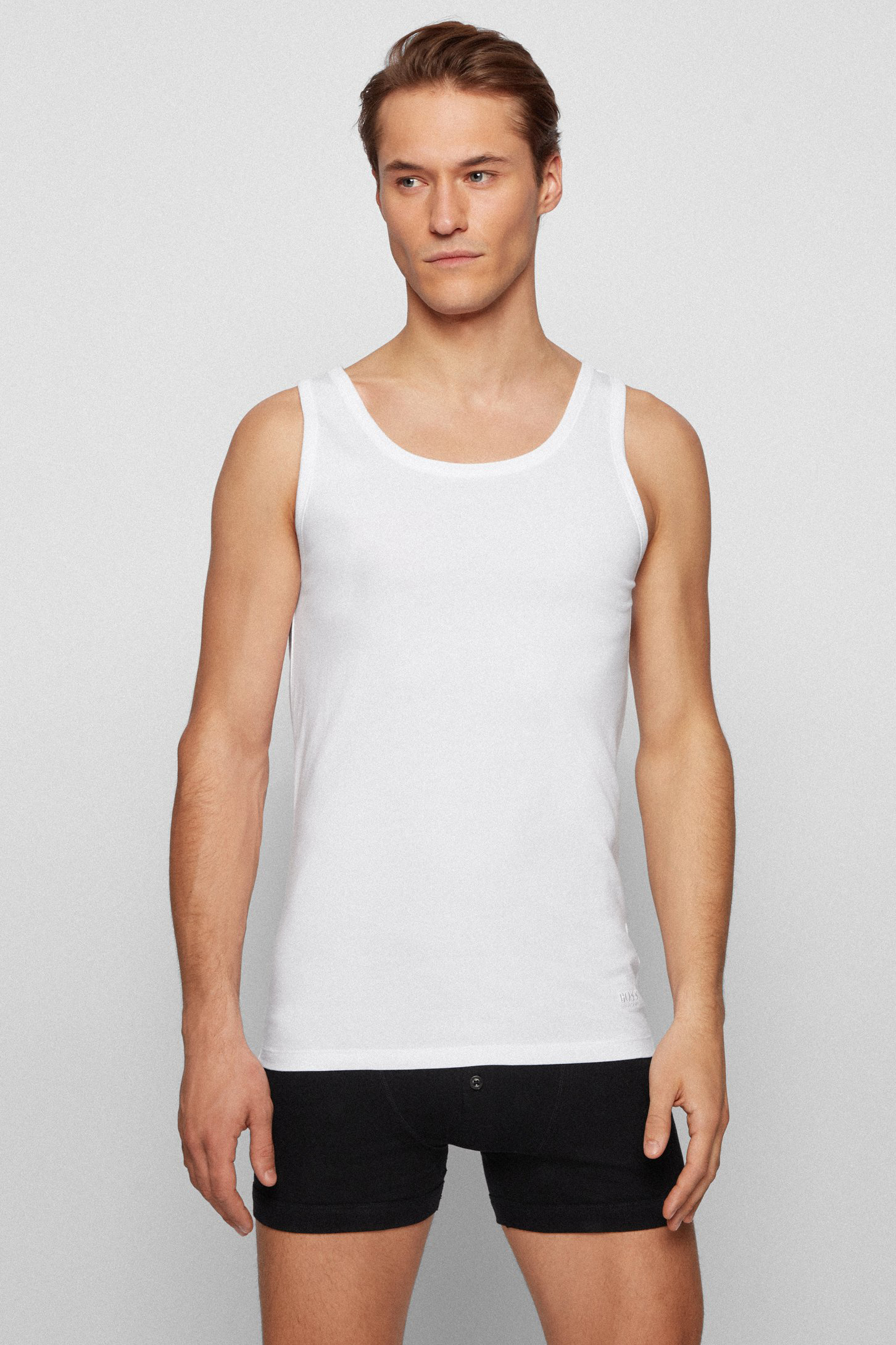 BOSS 3-Pack Cotton Stretch Tank Tops