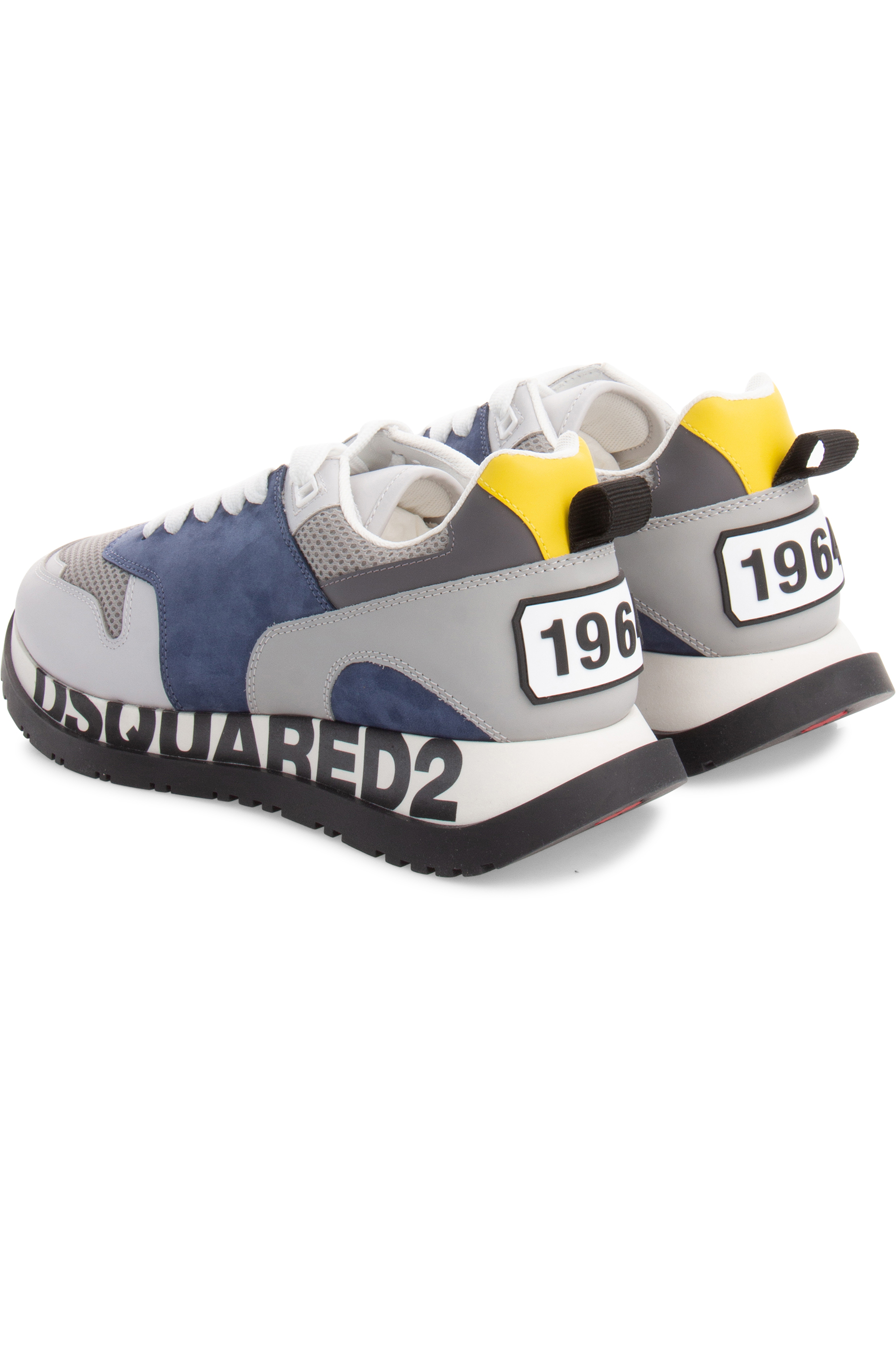 DSQUARED2 Leather & Mesh Running Sneakers