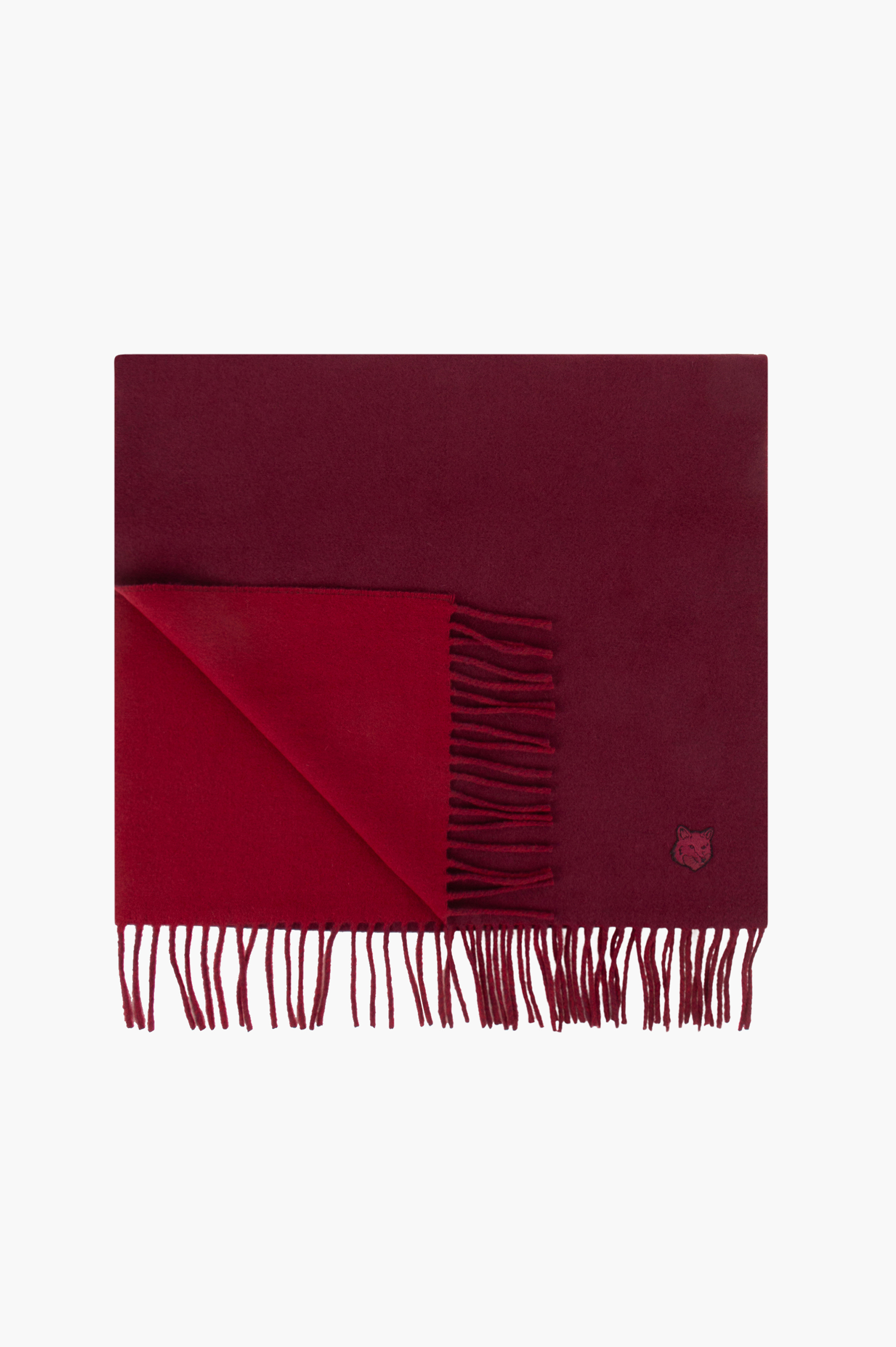 MAISON KITSUNÉ Bold Fox Head Patch Virgin Wool Scarf