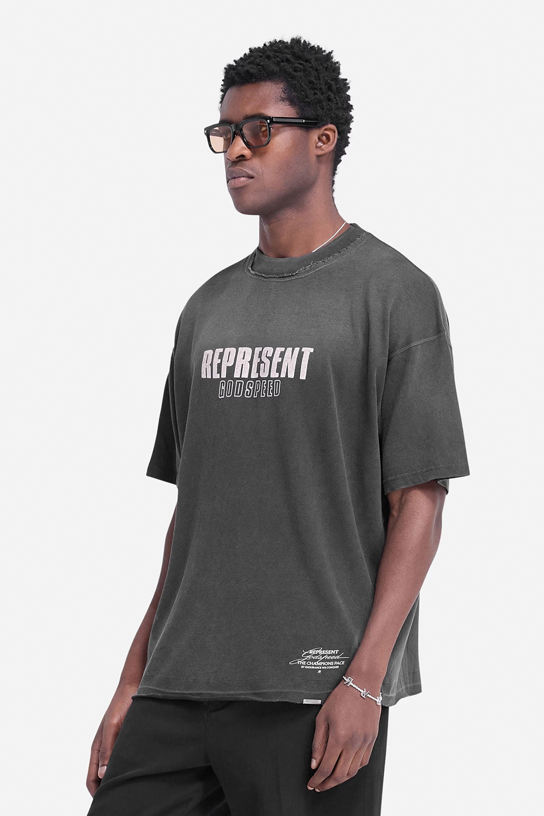 REPRESENT Godspeed Print Cotton Jersey T-Shirt