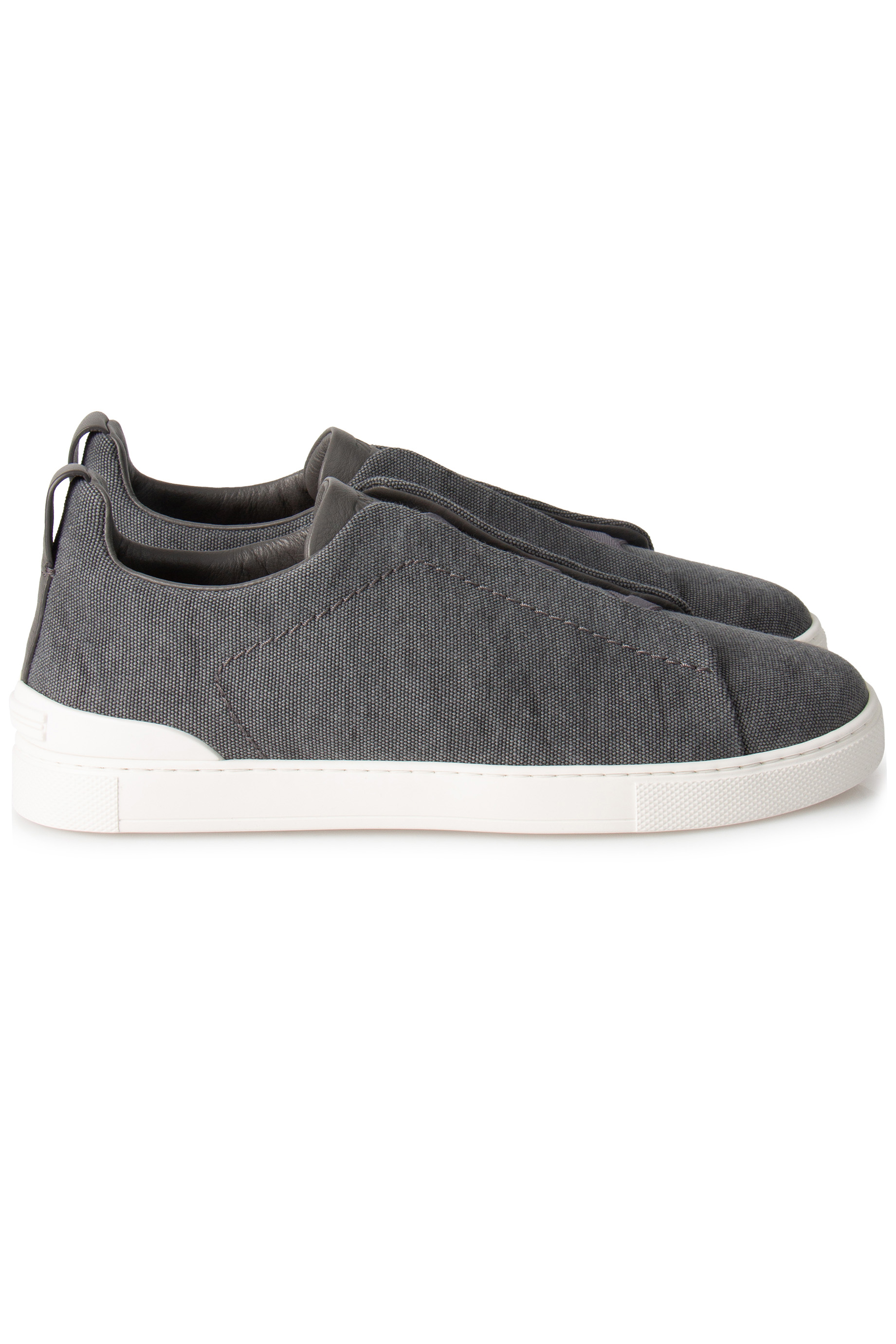 ZEGNA Canvas Sneakers Triple Stitch