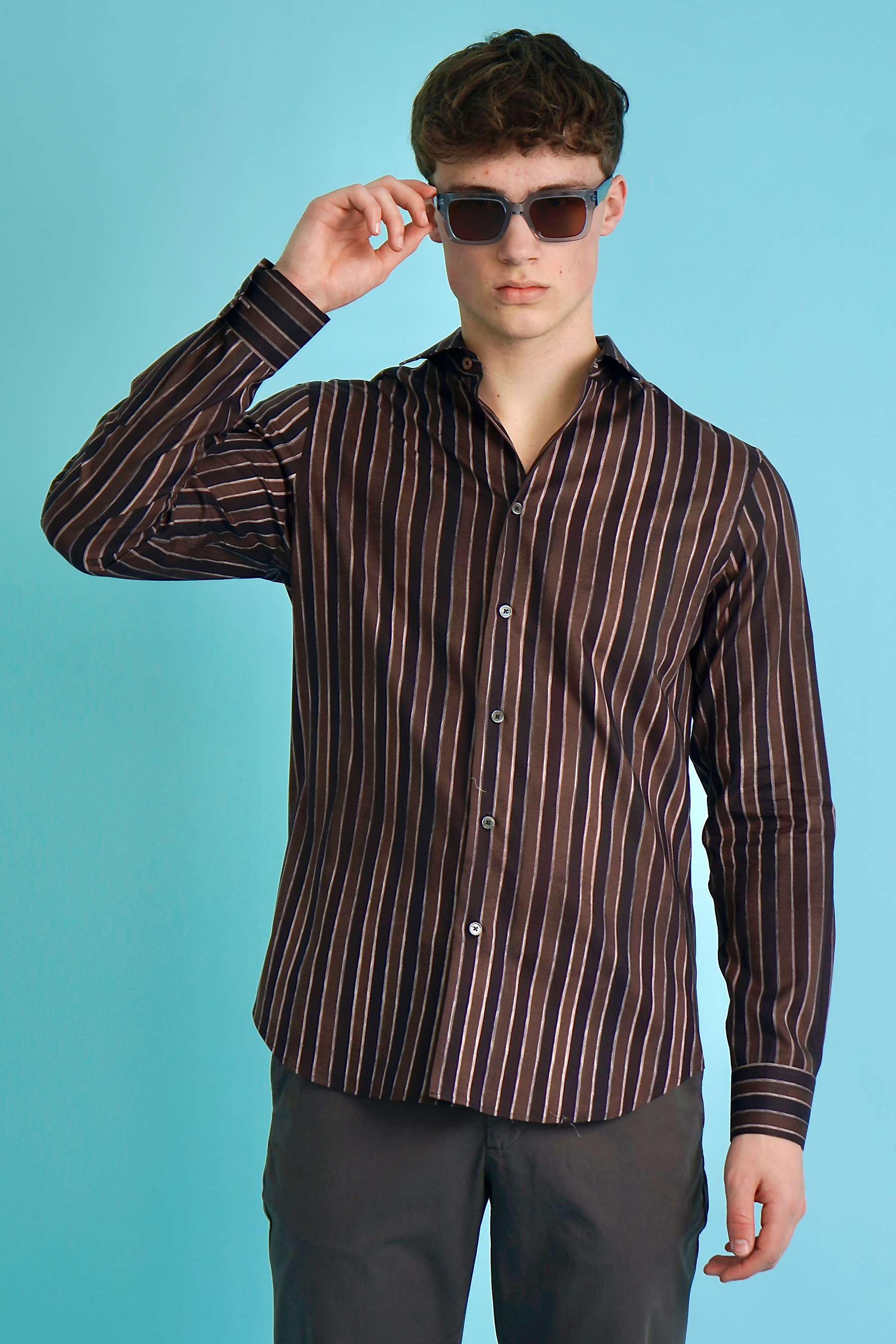 PAUL SMITH 'Painted Stripe' Organic Cotton Shirt